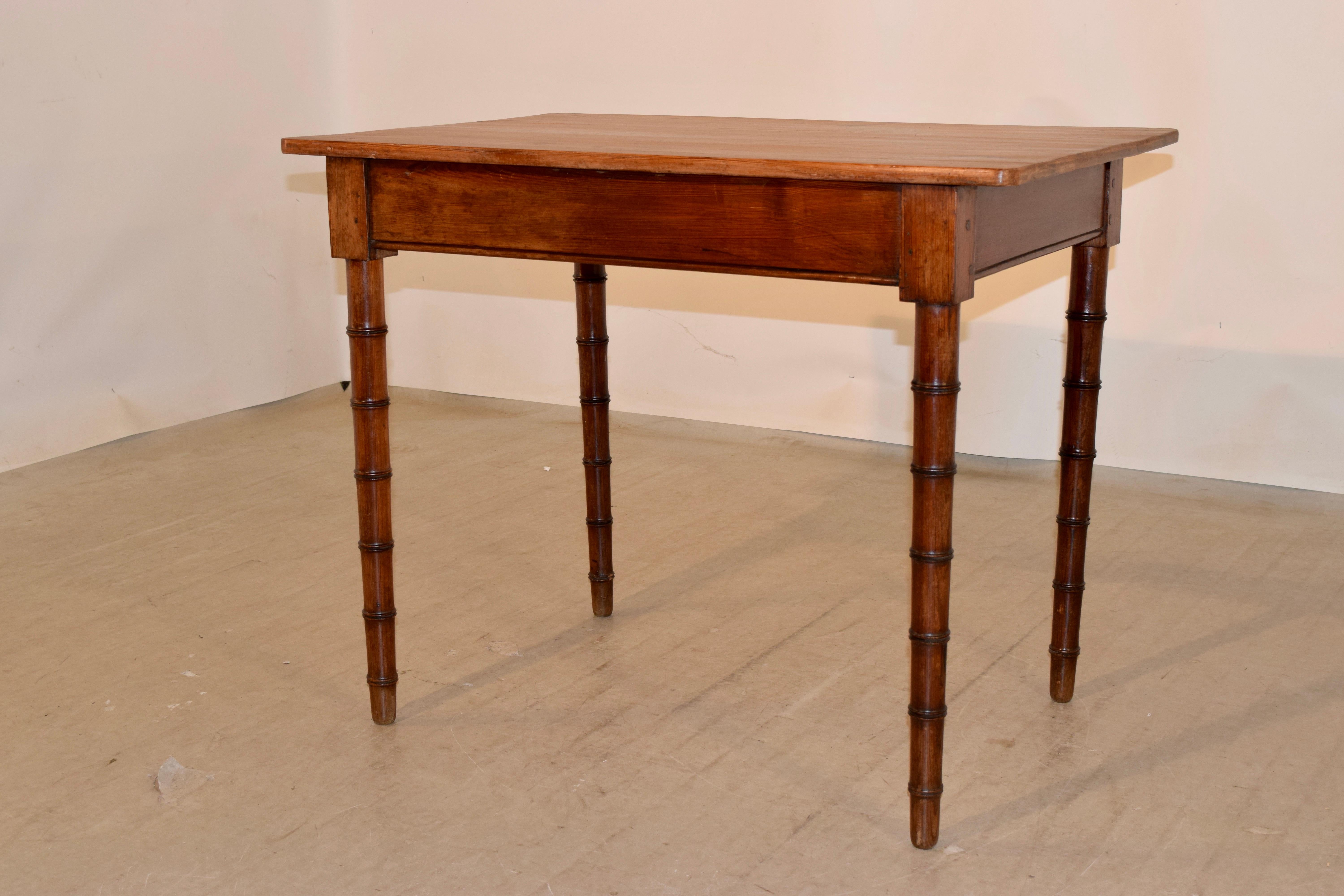 19th Century Faux Bamboo Side Table 2