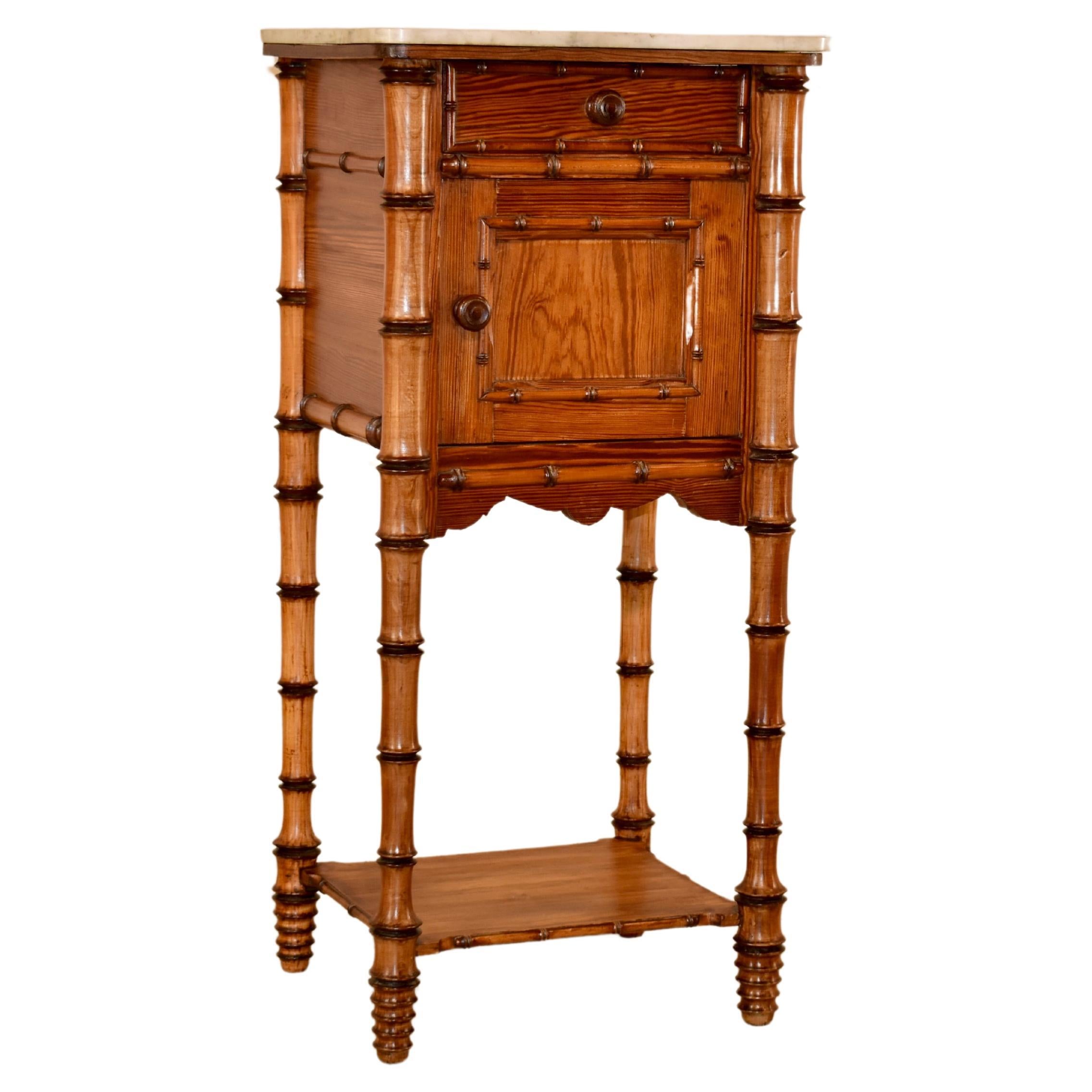 19th Century Faux Bamboo Side Table For Sale