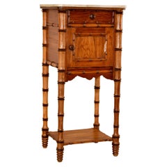 Antique 19th Century Faux Bamboo Side Table