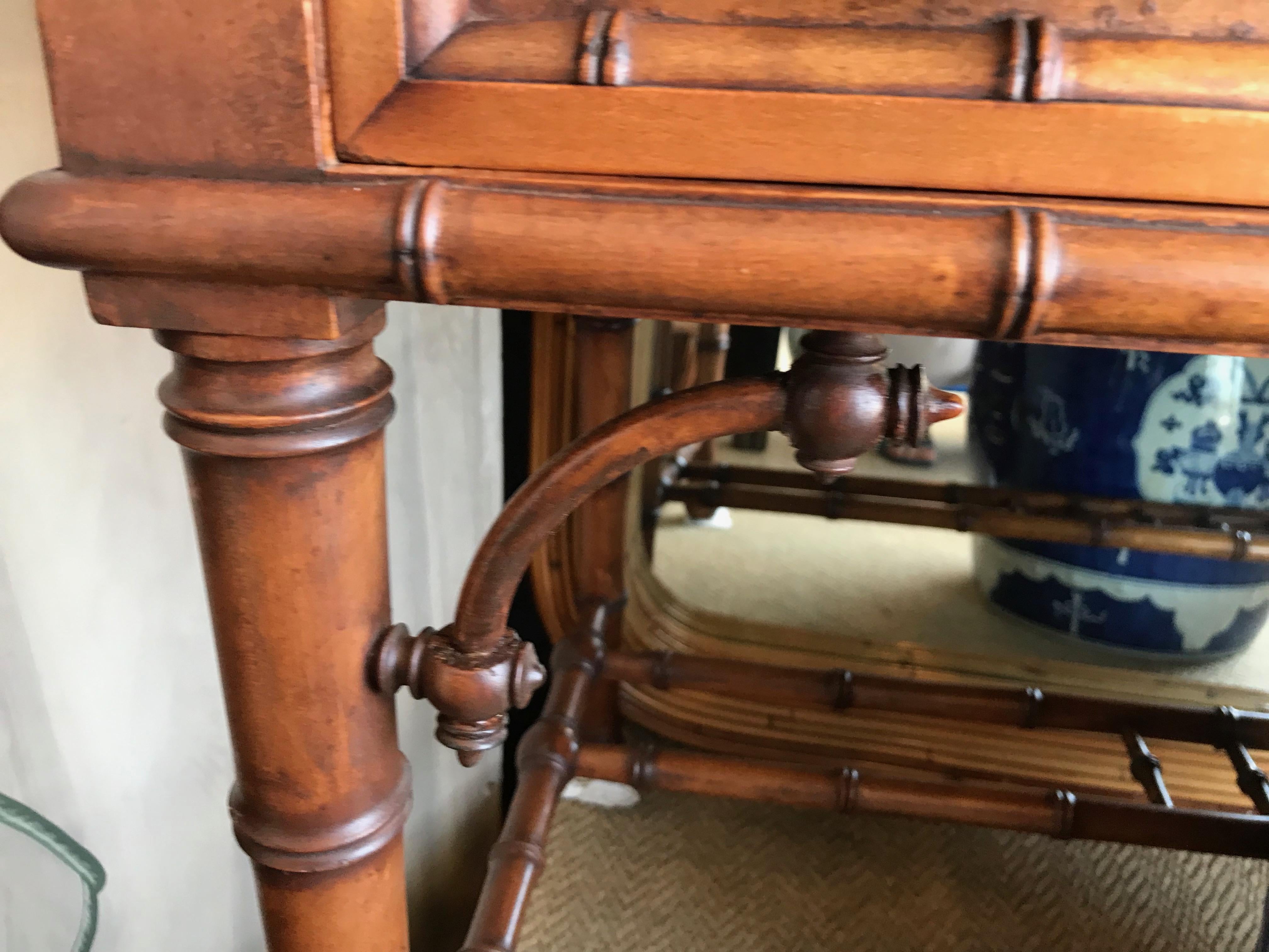 19th Century Faux Bamboo Vanity Attributed to Horner 7