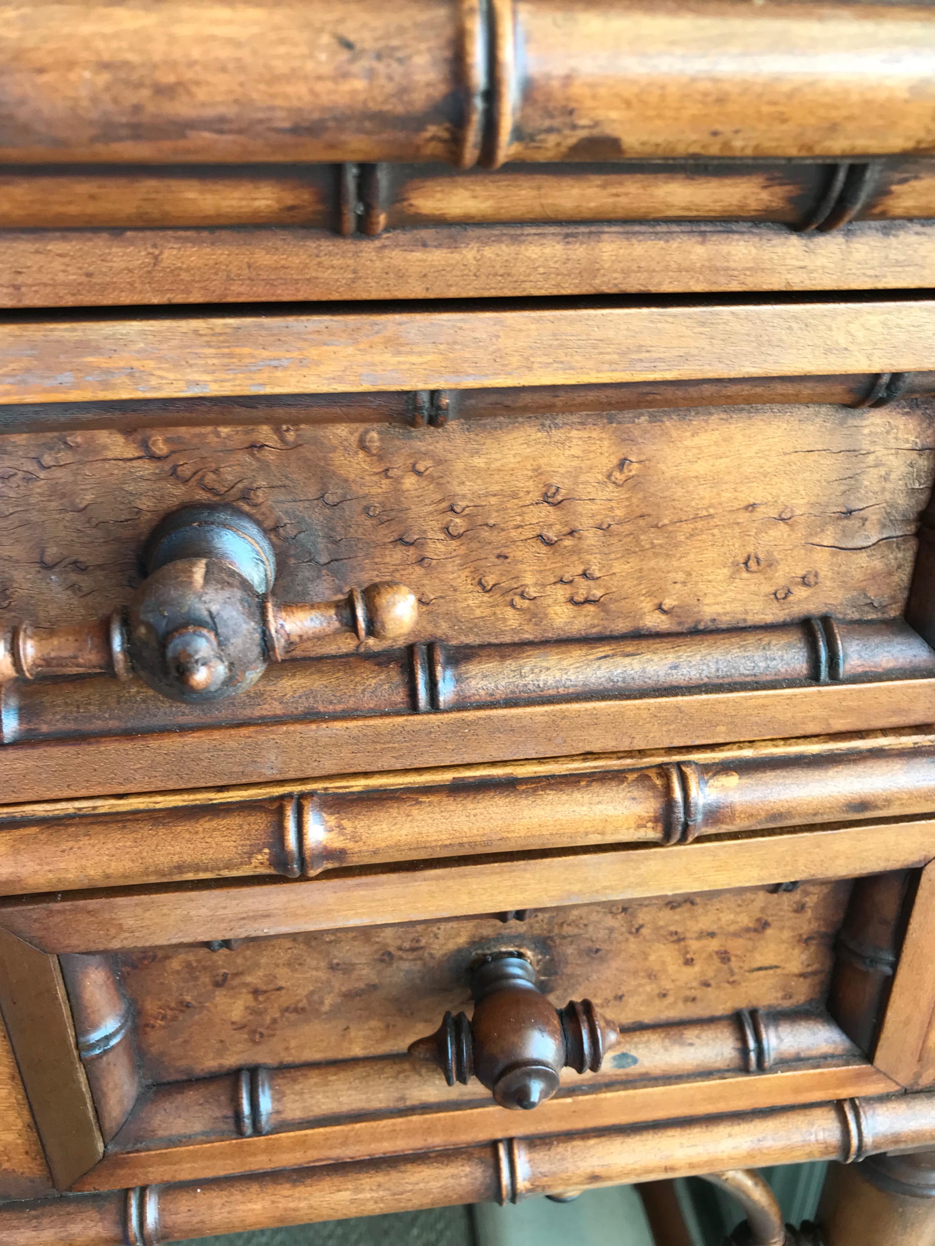 19th Century Faux Bamboo Vanity Attributed to Horner 9
