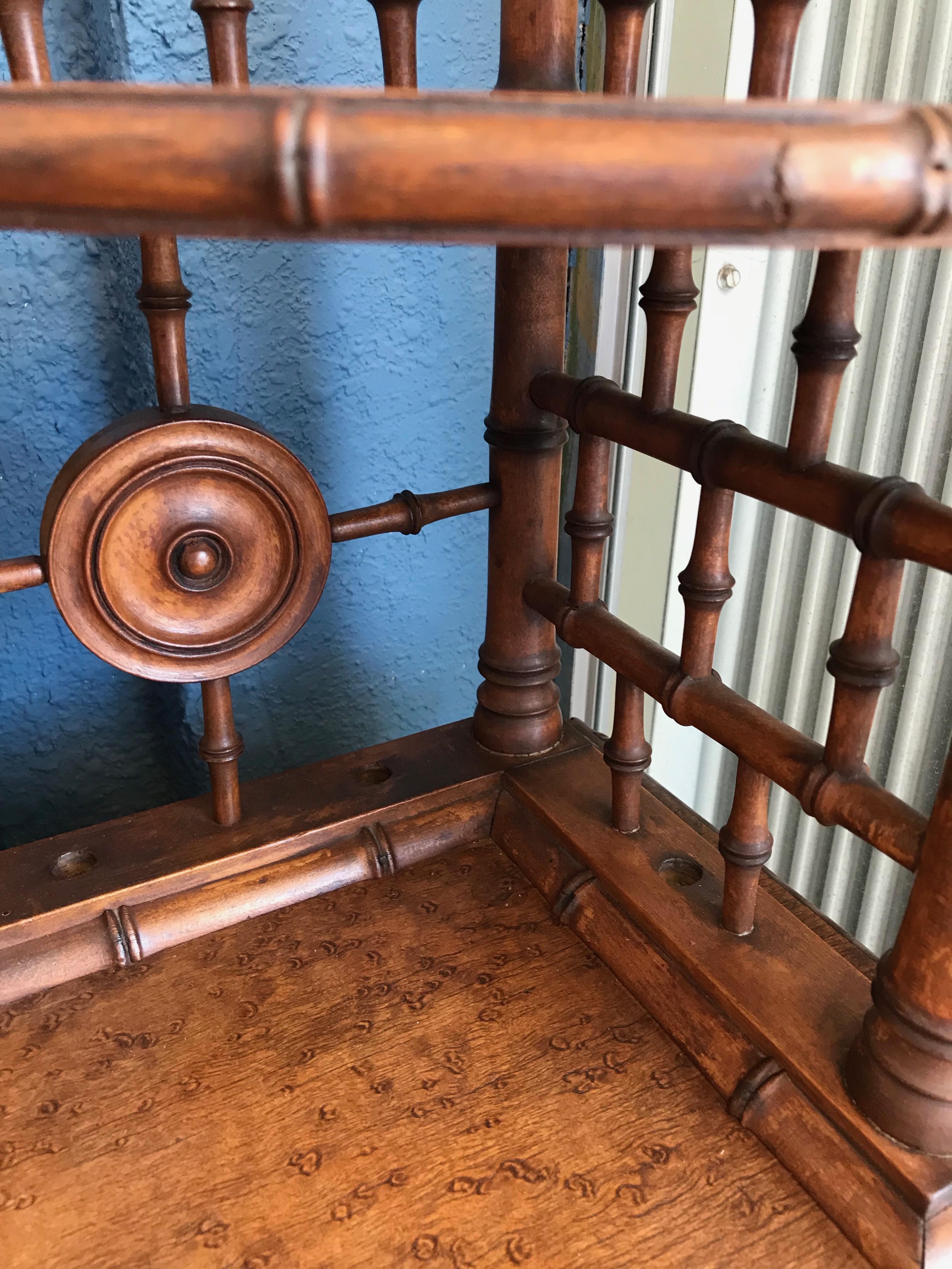 19th Century Faux Bamboo Vanity Attributed to Horner 5