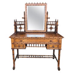 Antique 19th Century Faux Bamboo Vanity