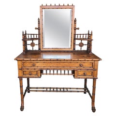 19th Century Faux Bamboo Vanity