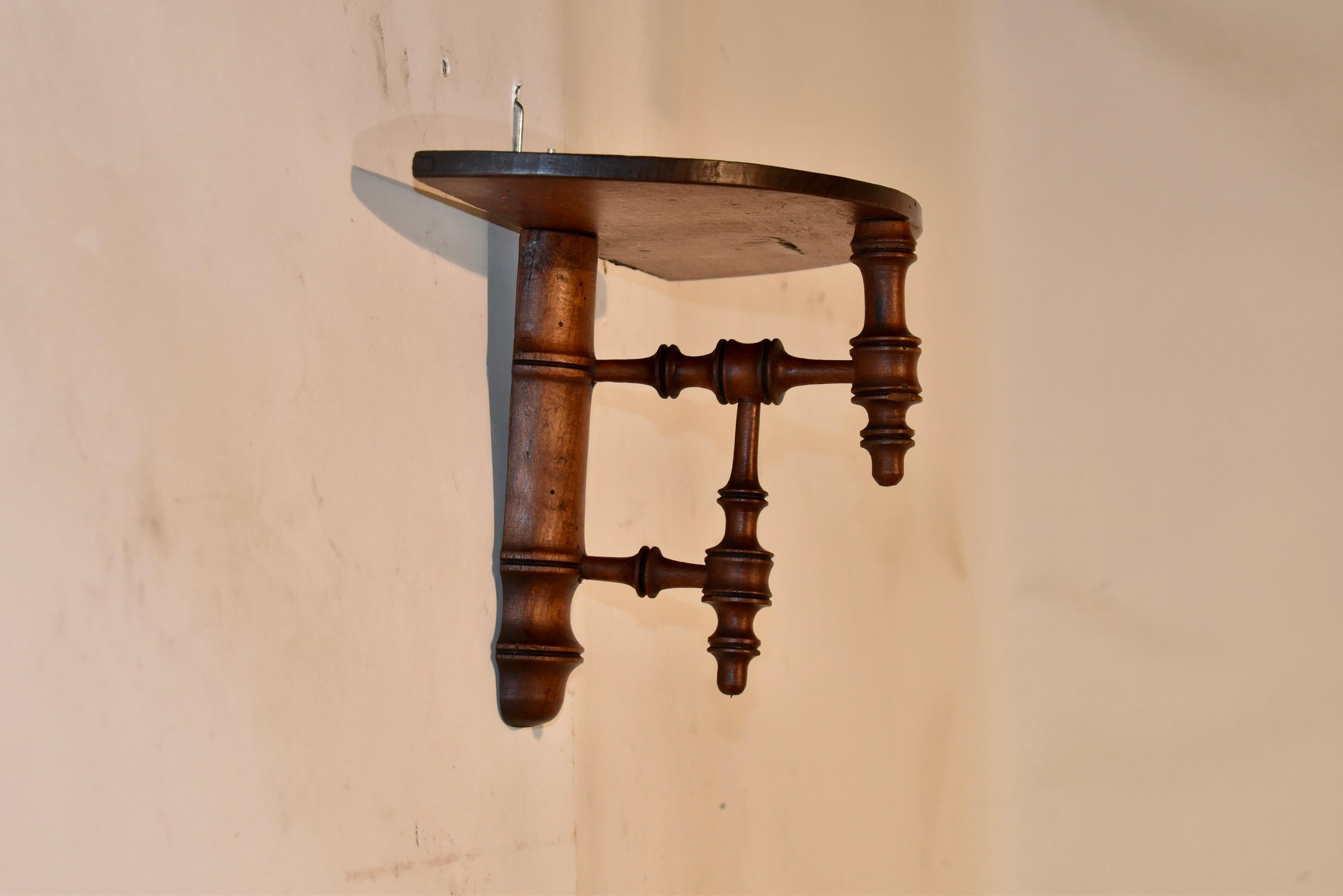 Art Nouveau 19th Century Faux Bamboo Wall Bracket Shelf For Sale