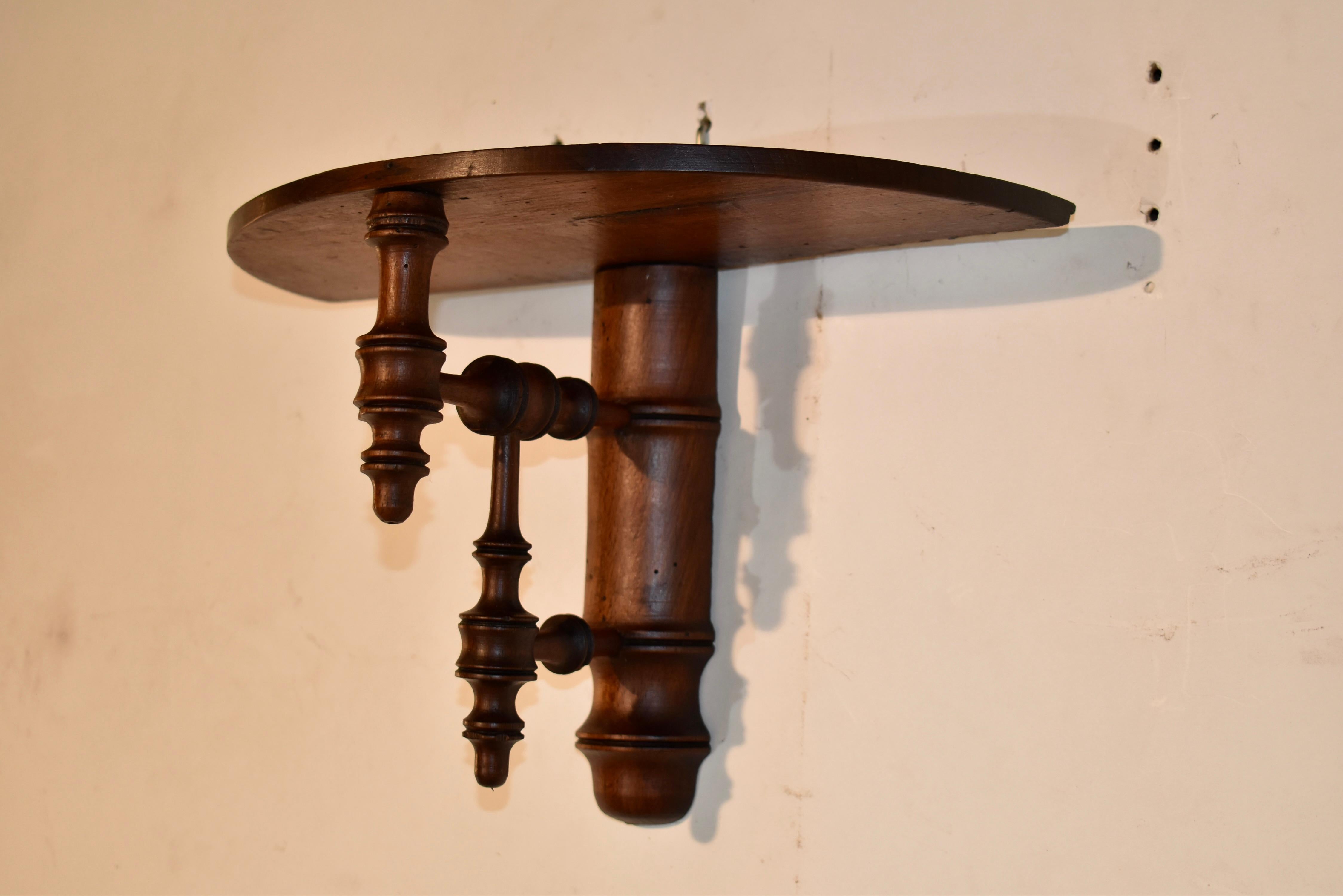 French 19th Century Faux Bamboo Wall Bracket Shelf For Sale