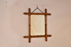 19th Century Faux Bamboo Wall Mirror