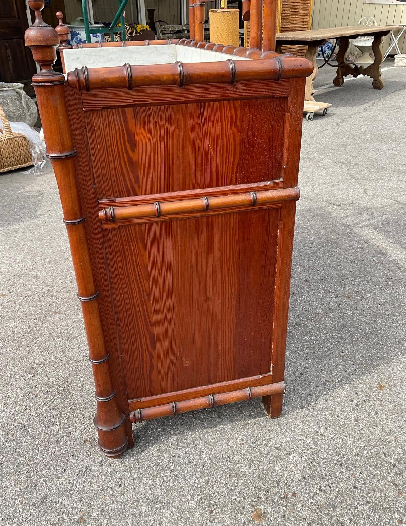19th Century Faux Bamboo Wash Stand For Sale 1