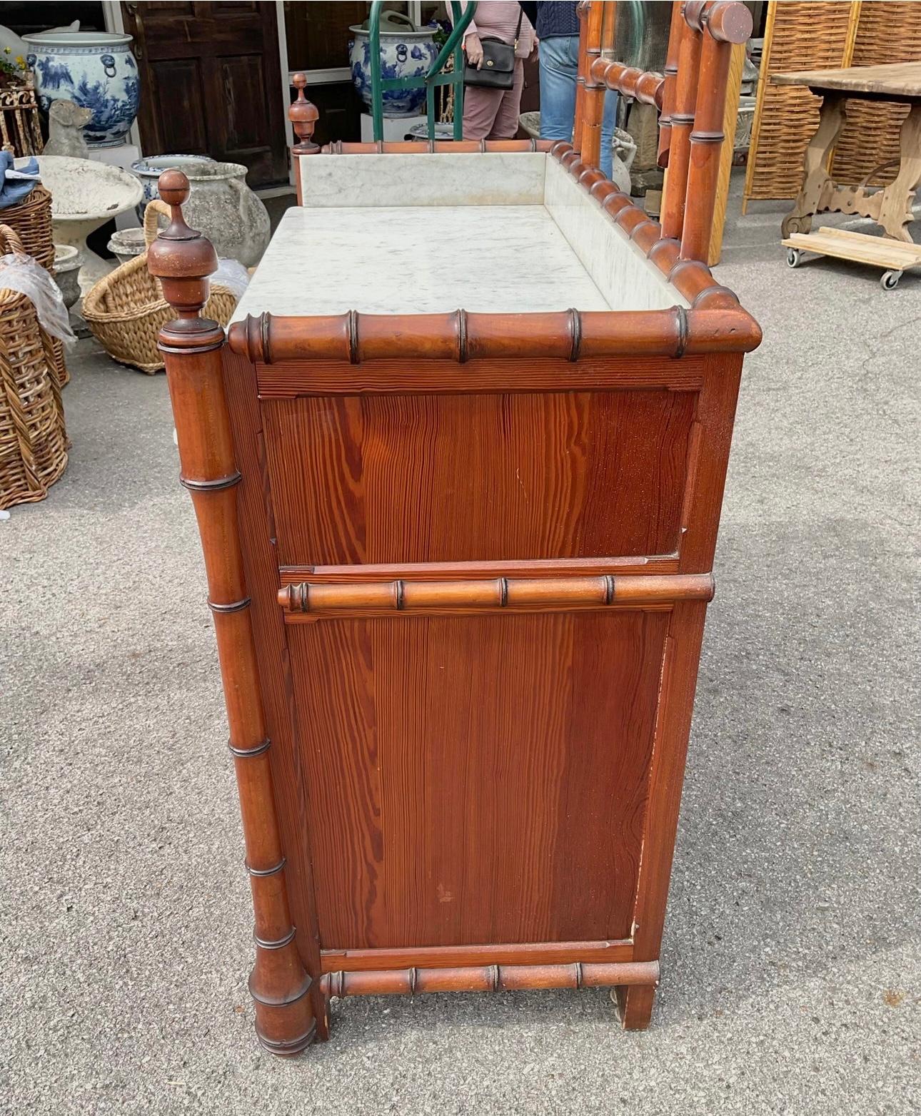19th Century Faux Bamboo Wash Stand For Sale 3