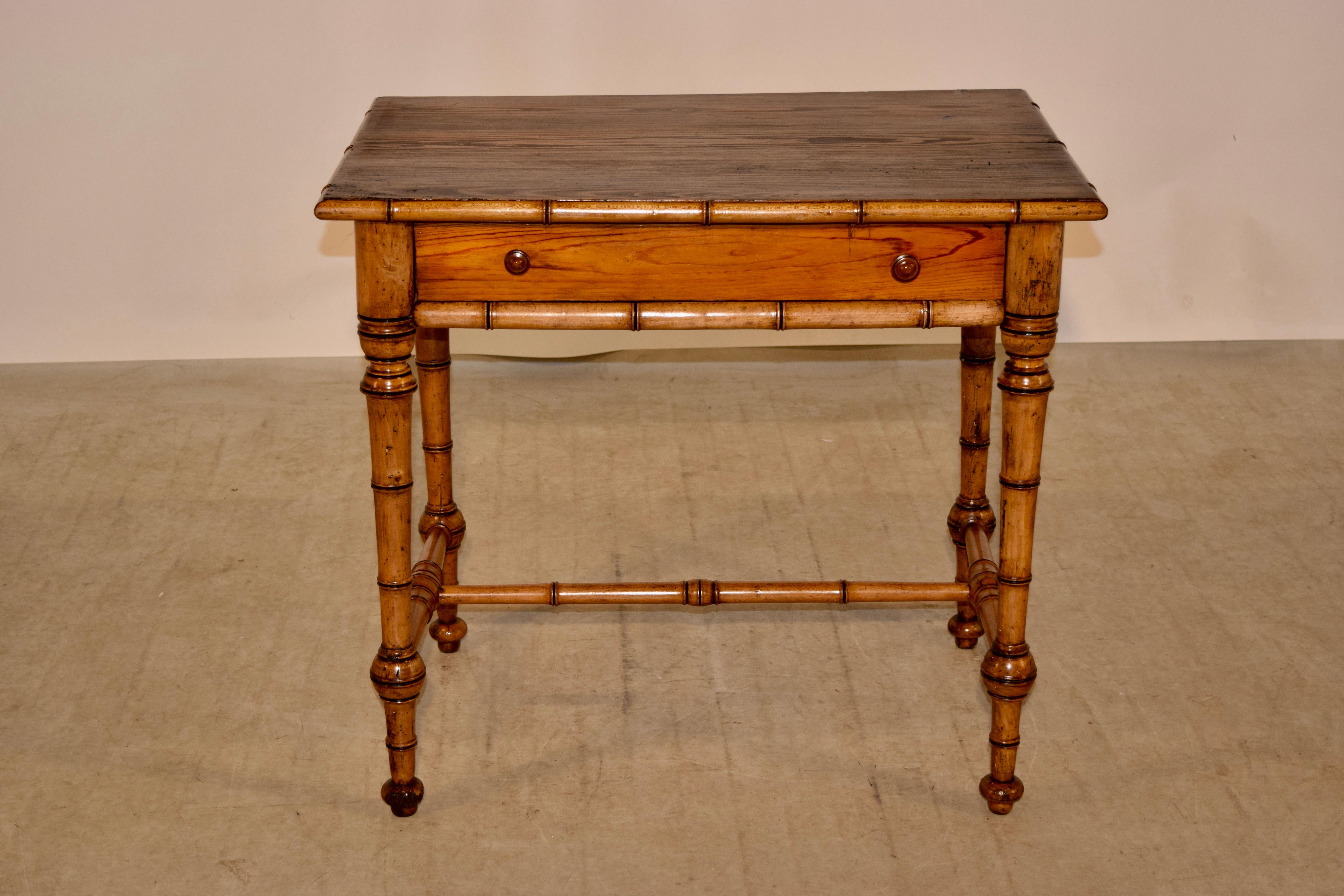 French 19th Century Faux Bamboo Writing Desk