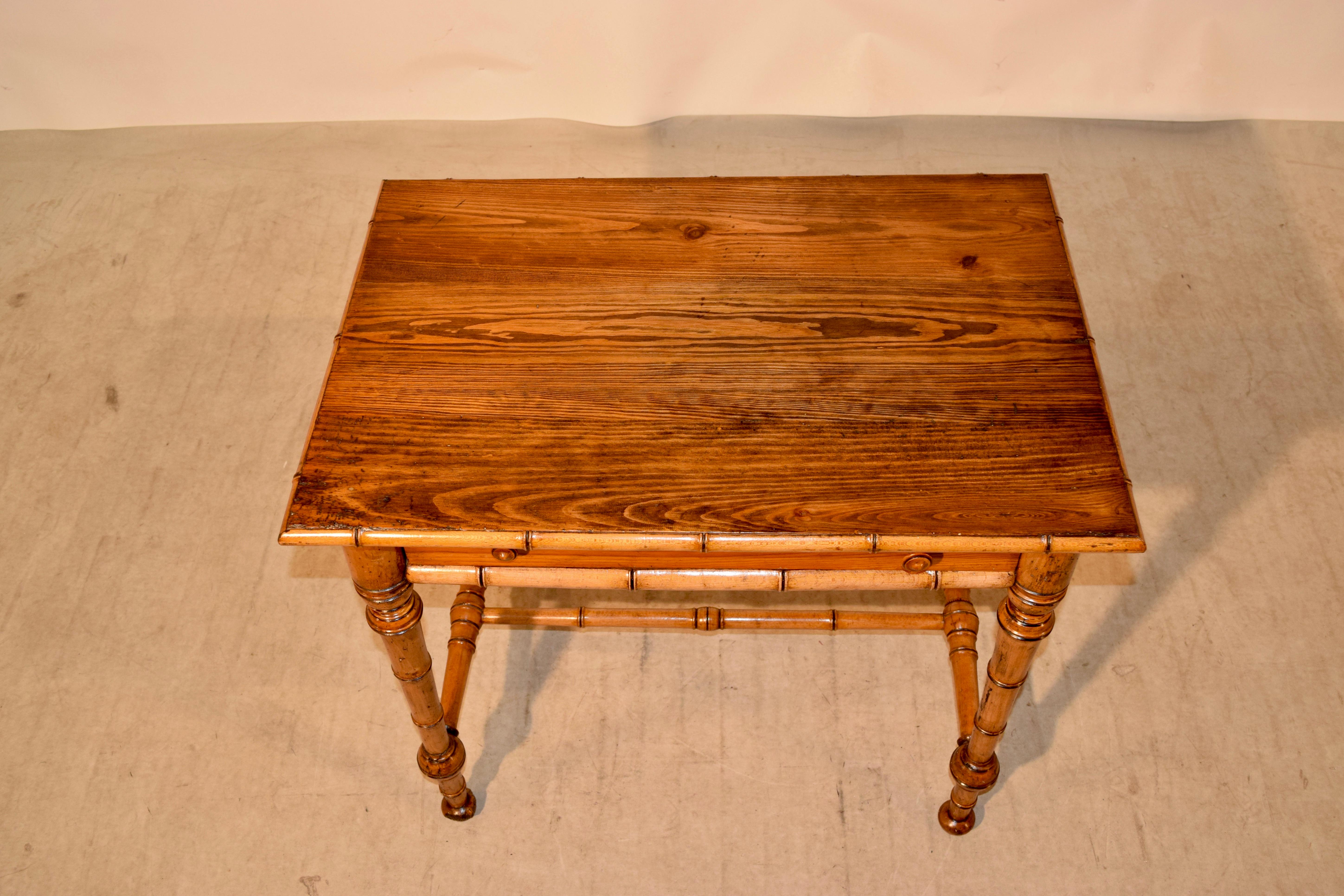 19th Century Faux Bamboo Writing Desk In Good Condition In High Point, NC