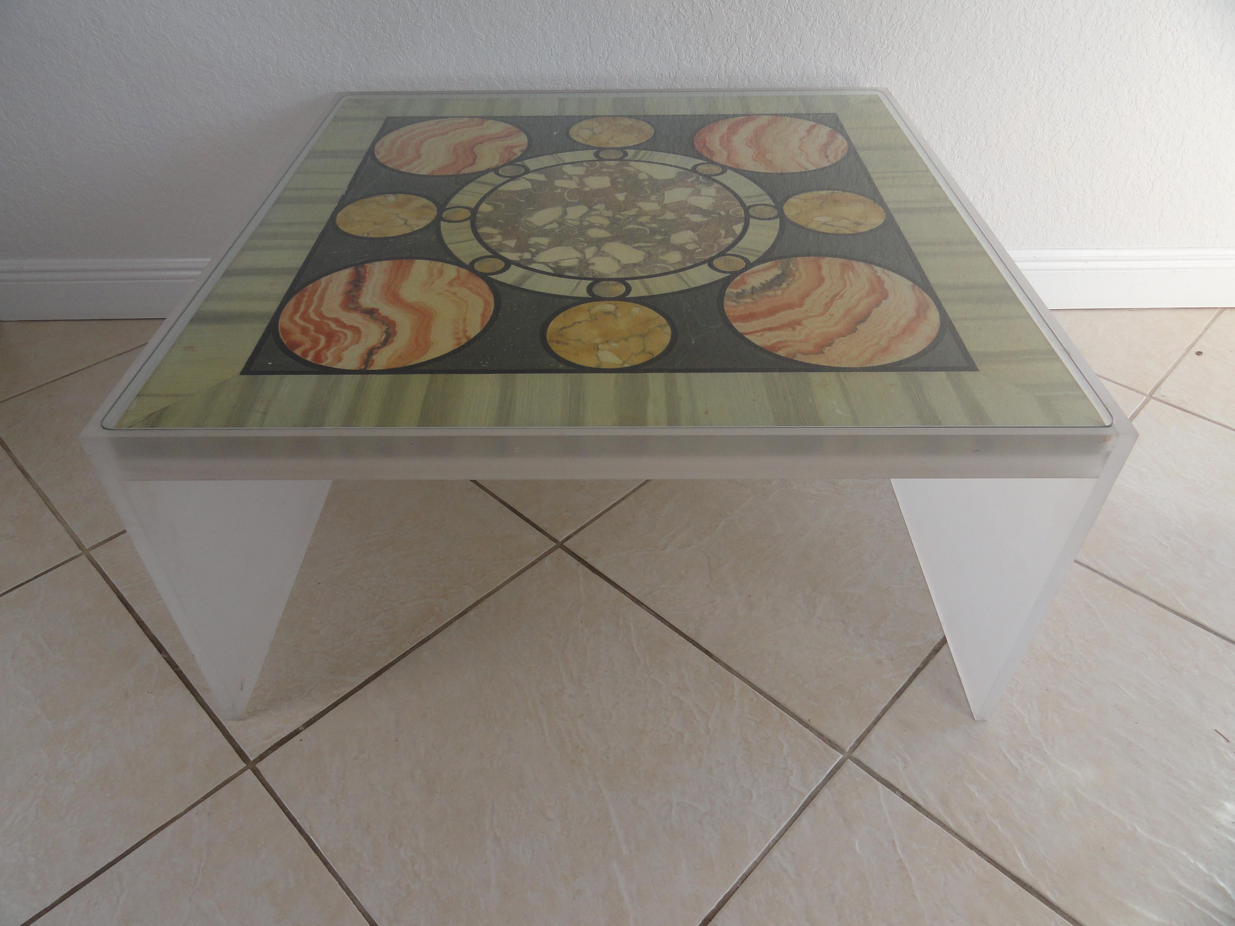 19th Century Faux Marble Specimen Top Coffee Table For Sale 2