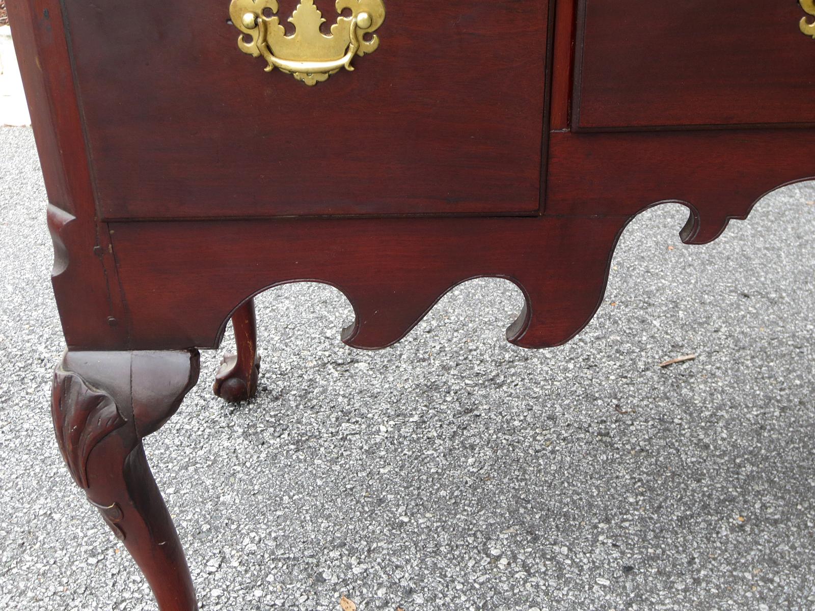 19th Century Faux Marble-Top Lowboy with Ball and Claw Feet For Sale 3