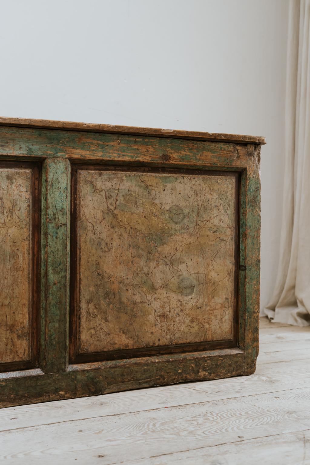 Charming small shop counter, great to use as a bar or kitchen island, made end of the 19th century for a shop in Spain..