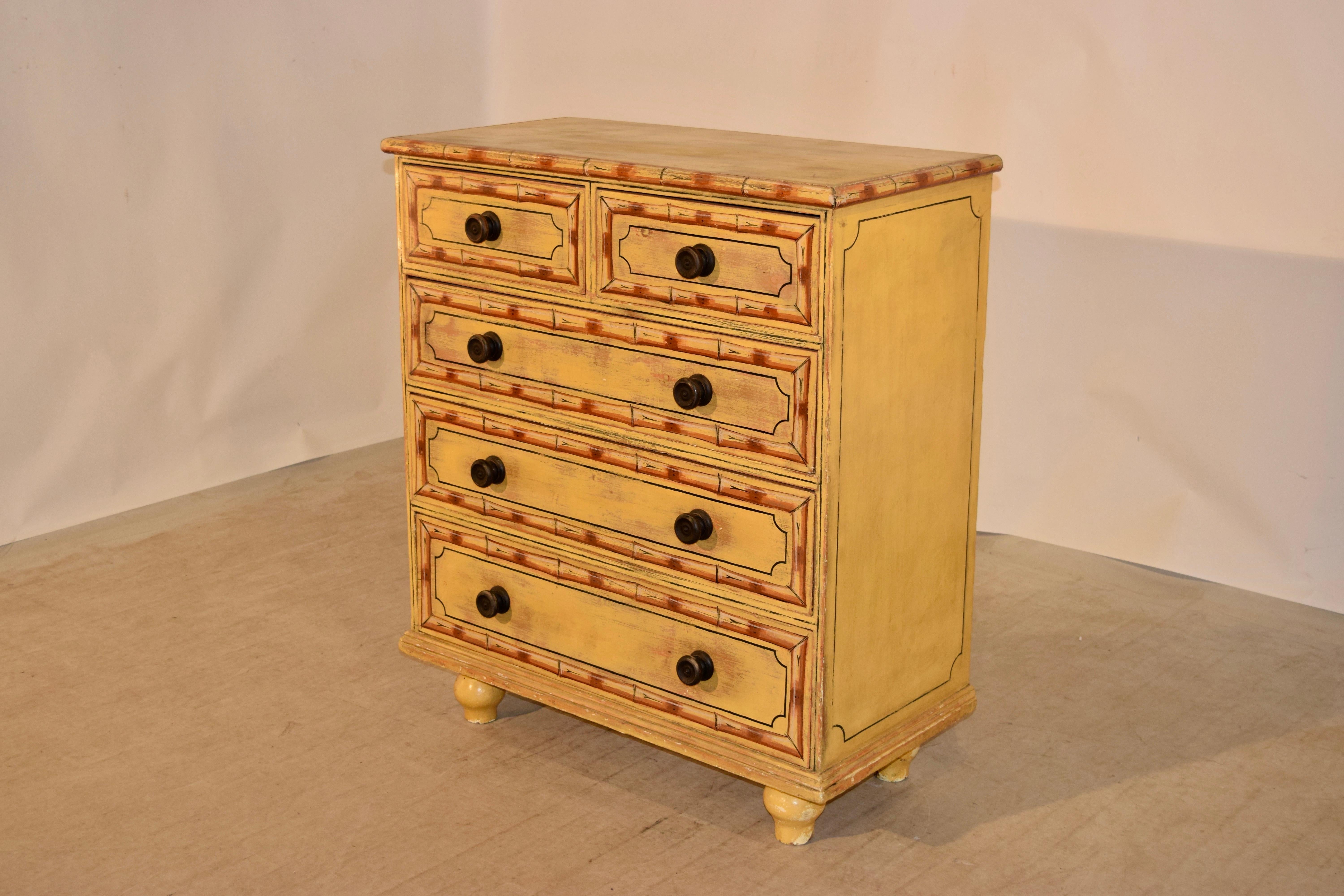 Victorian 19th Century Faux Painted Chest