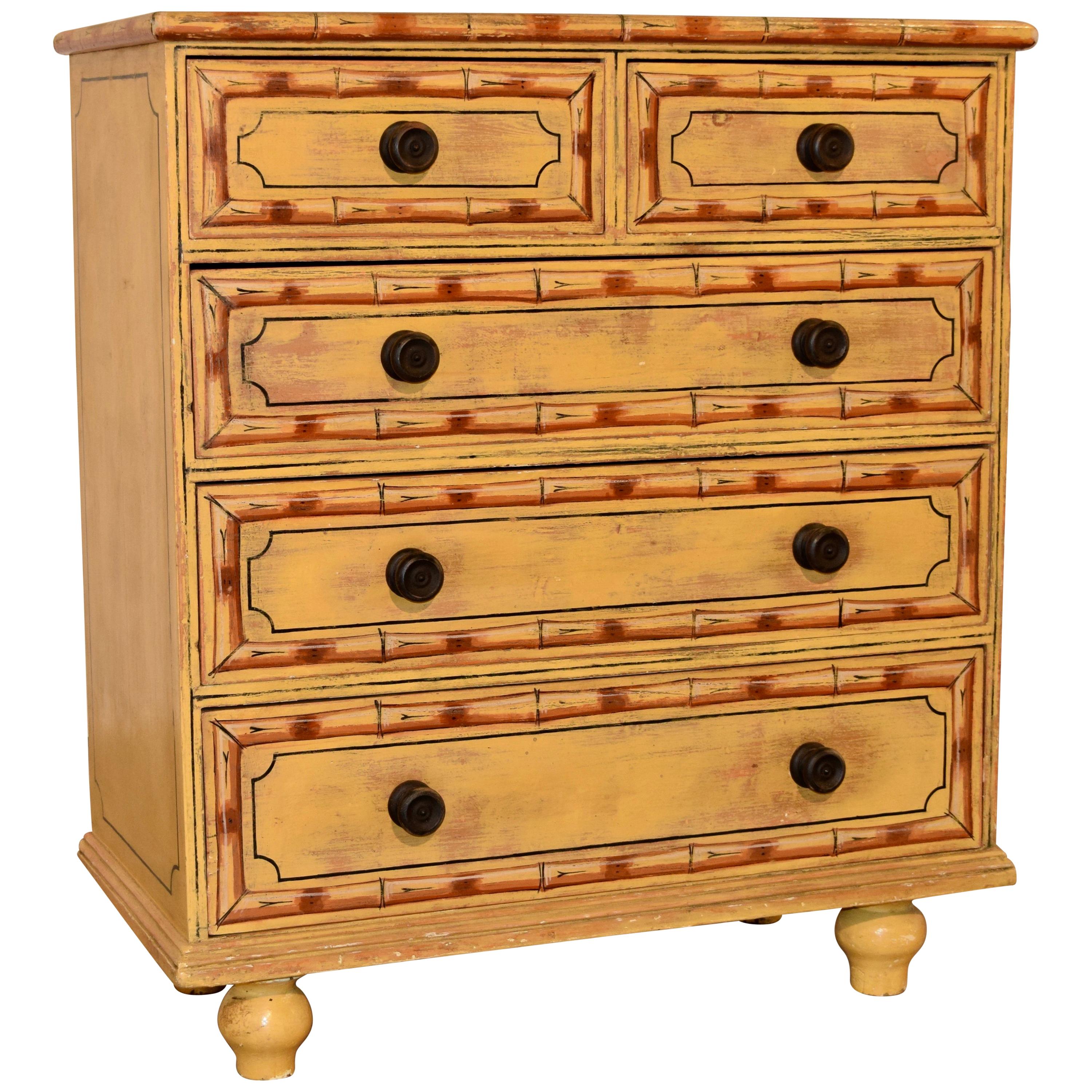 19th Century Faux Painted Chest