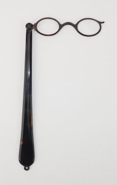 19th Century Faux Tortoise Shell Long Handled Lorgnette Glasses