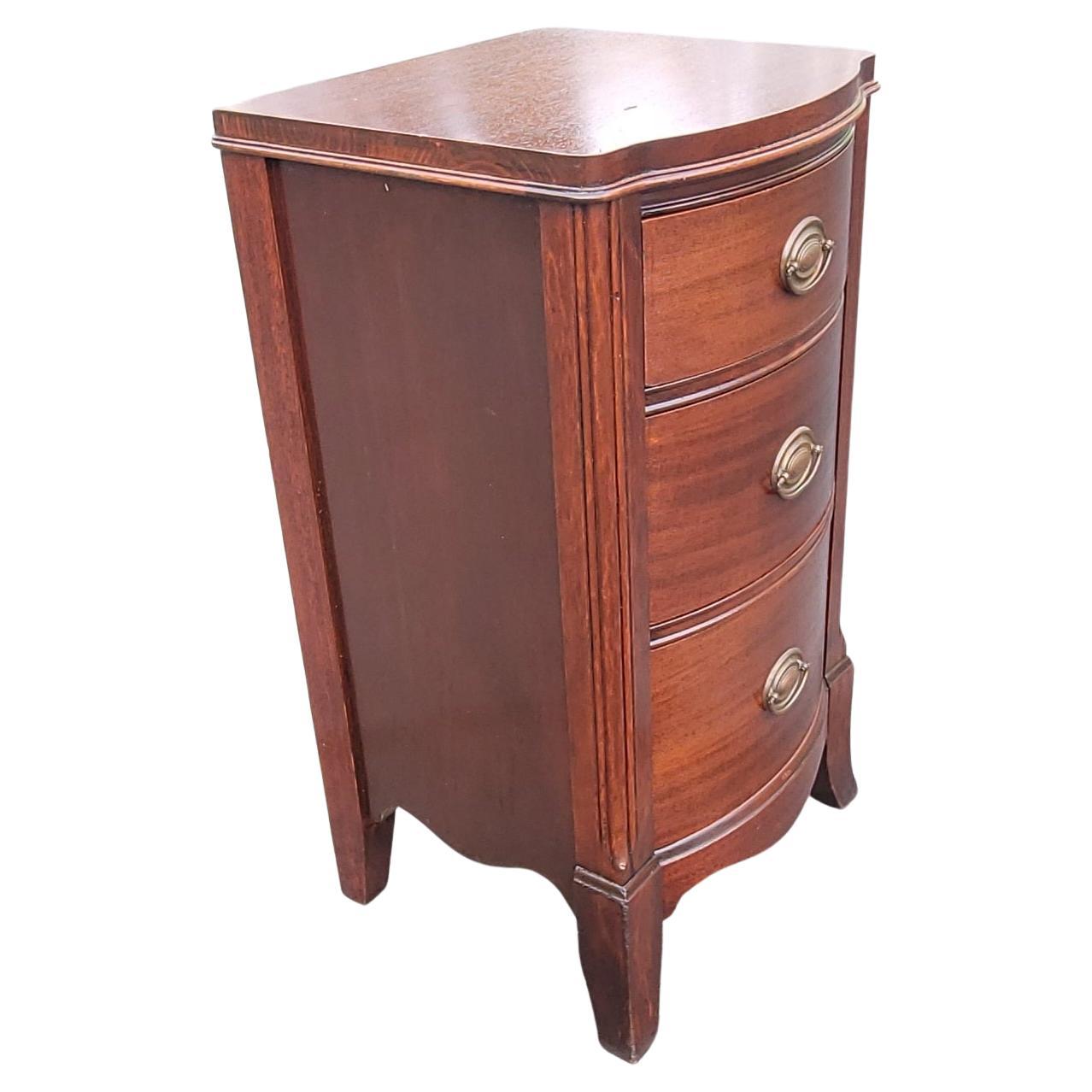 bow front nightstand