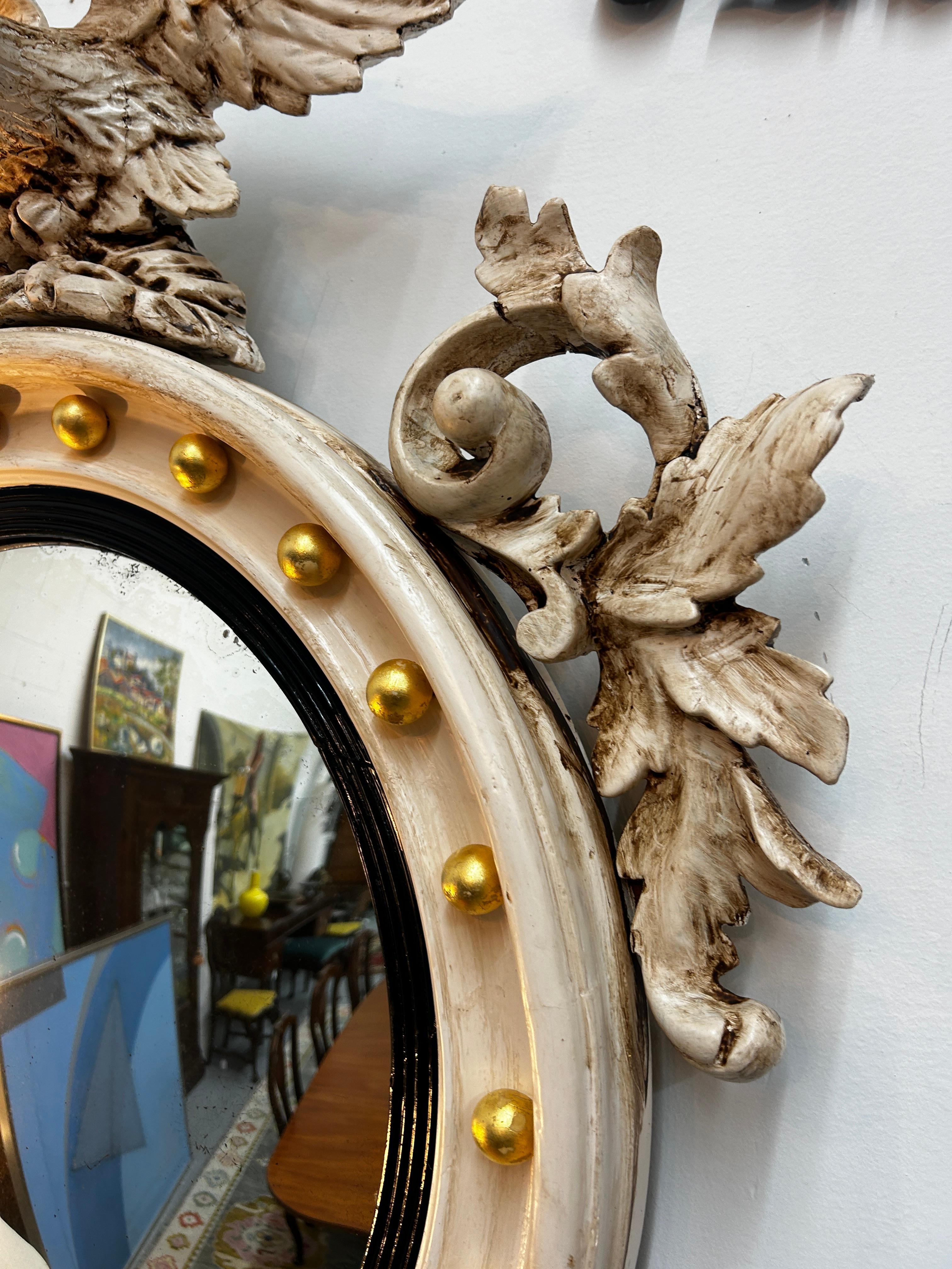Doré Miroir Bullseye fédéral du 19e siècle en vente