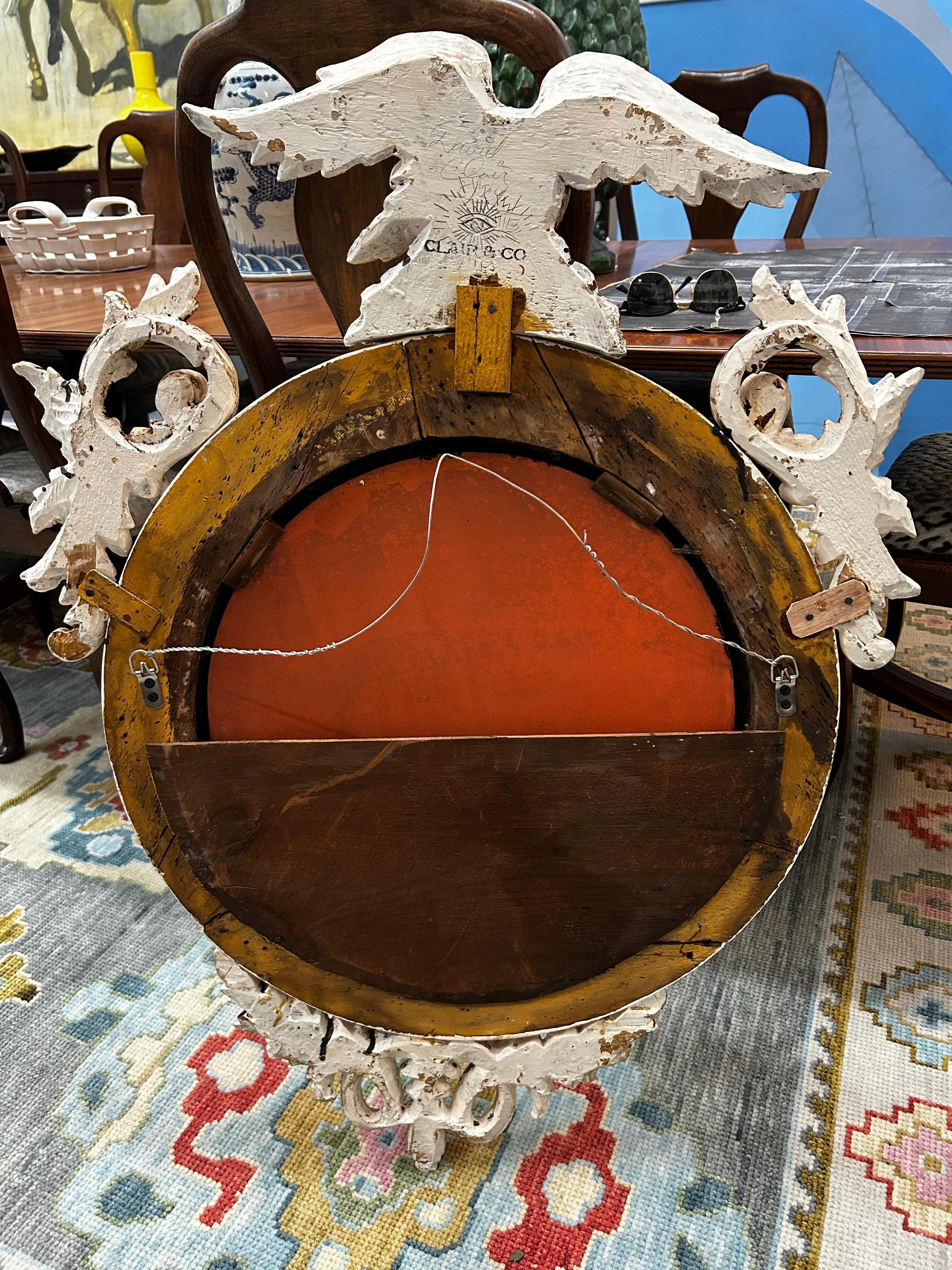 Miroir Bullseye fédéral du 19e siècle Bon état - En vente à Nashville, TN