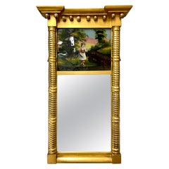 19th Century Federal Eglomise Wall or Table Mirror