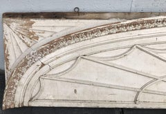 19th Century Federal Painted Wooden Architectural Doorway Fan or Transom