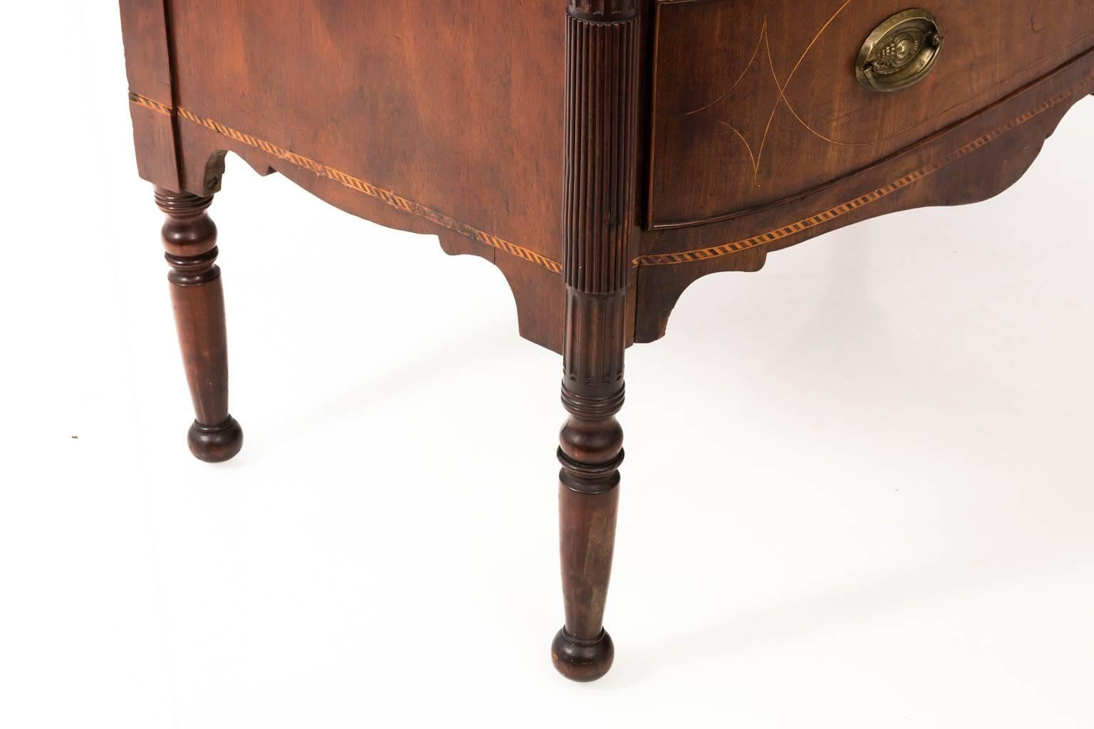19th Century Federal Sheraton Bow Front Chest 10