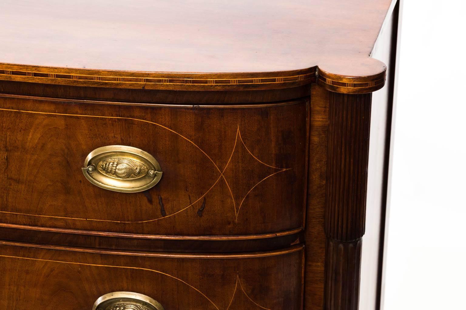 19th Century Federal Sheraton Bow Front Chest 1