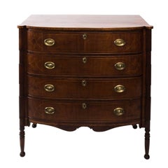 19th Century Federal Sheraton Bow Front Chest