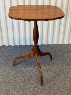 19th Century Federal Stained Cherry Candlestand