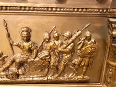 19th Century Federal Style Large Gilt Carved Top Console Mirror