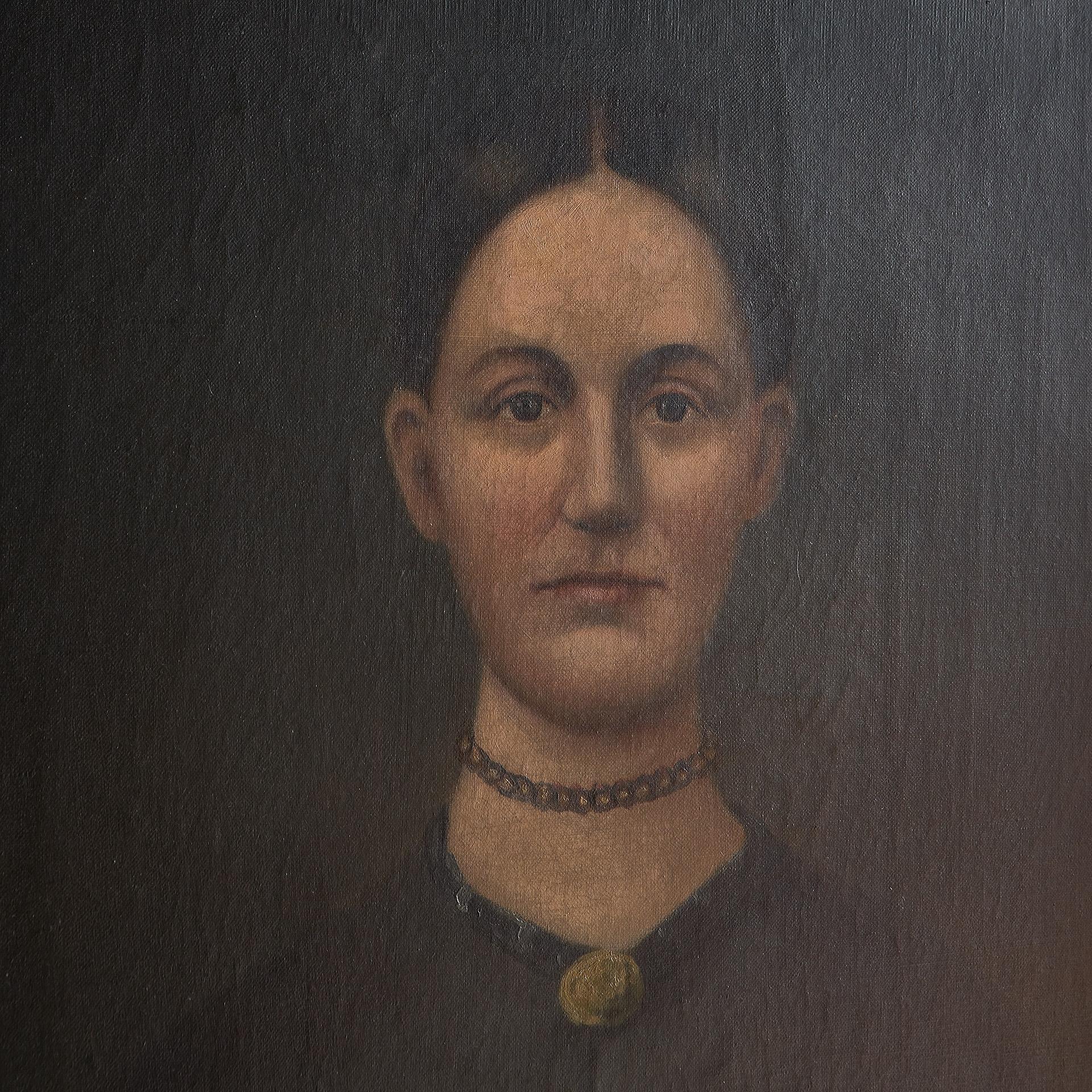 19th Century Female Oil Painting in Gilt Frame 1