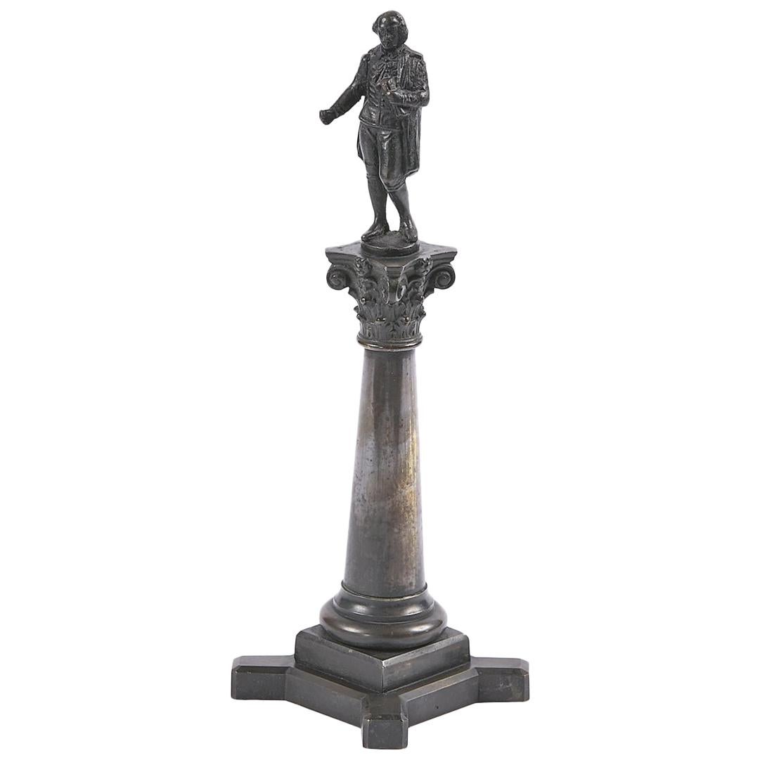 Figurale Bronzeskulptur von William Shakespeare aus dem 19. Jahrhundert im Angebot