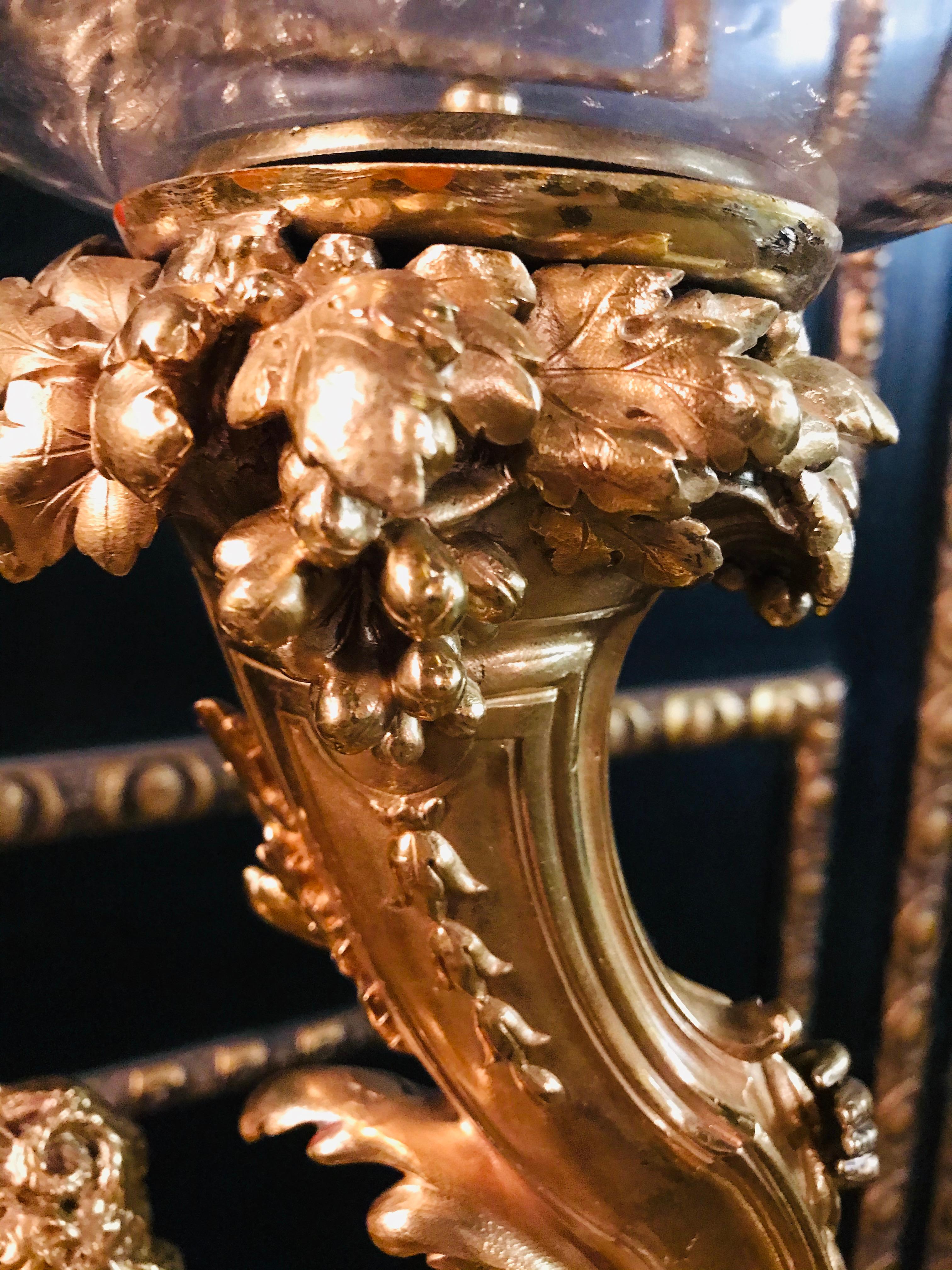 19th Century Figural Centerpiece Brass Gold-Plated Beautiful Women 13