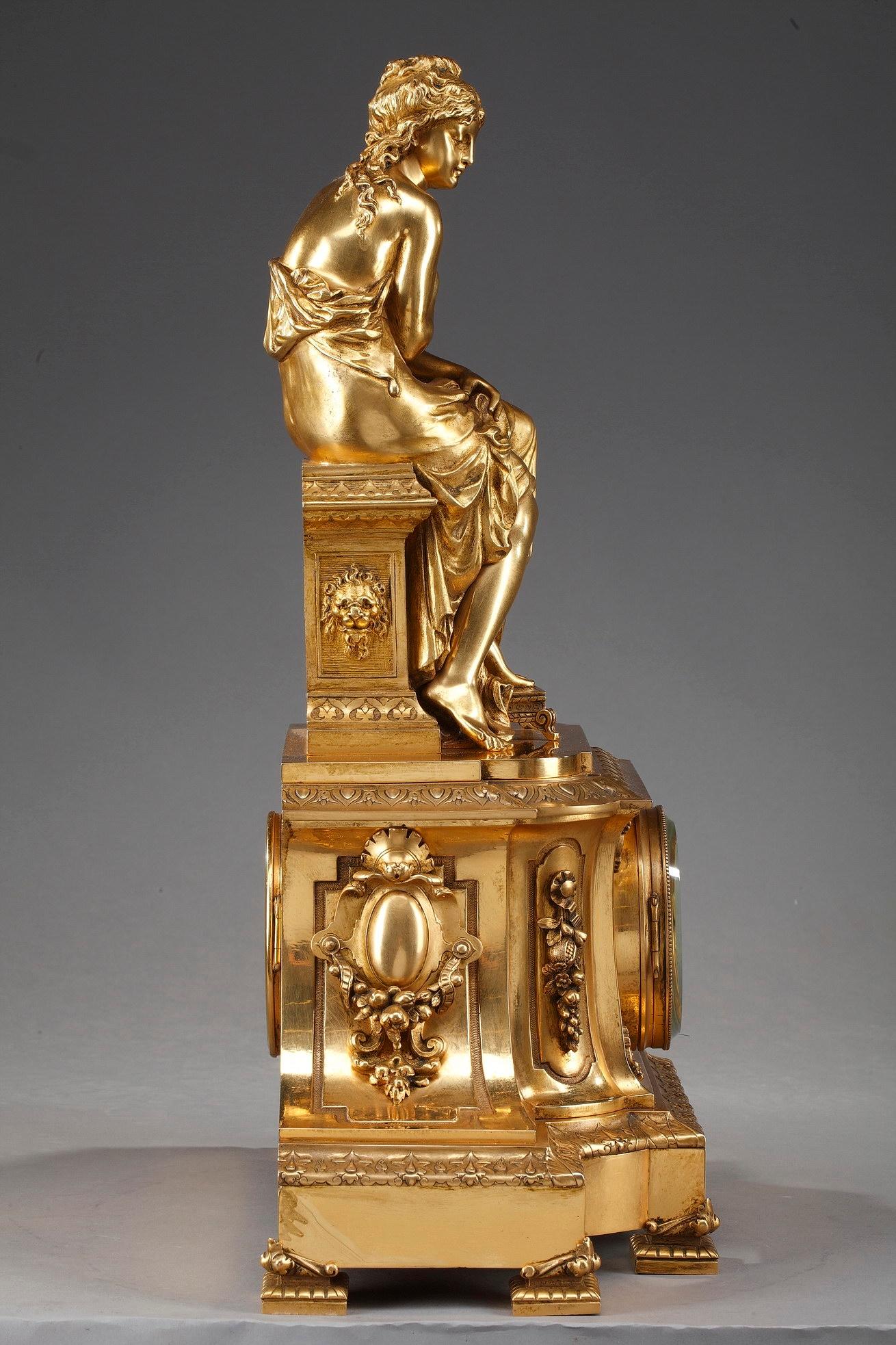 19th Century Figural Mantel Clock by Pierre Le Masson, Paris 10