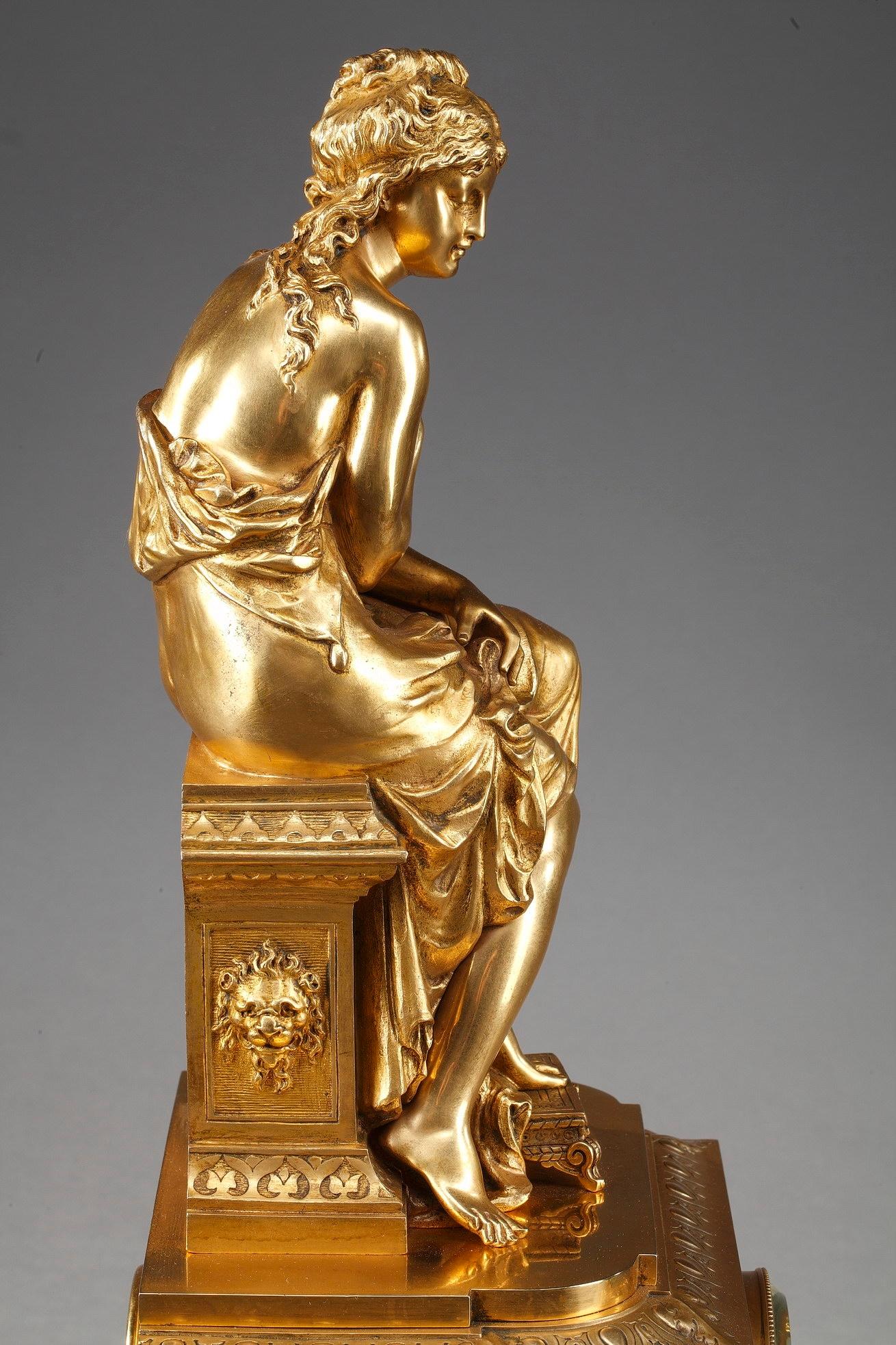 19th Century Figural Mantel Clock by Pierre Le Masson, Paris 11