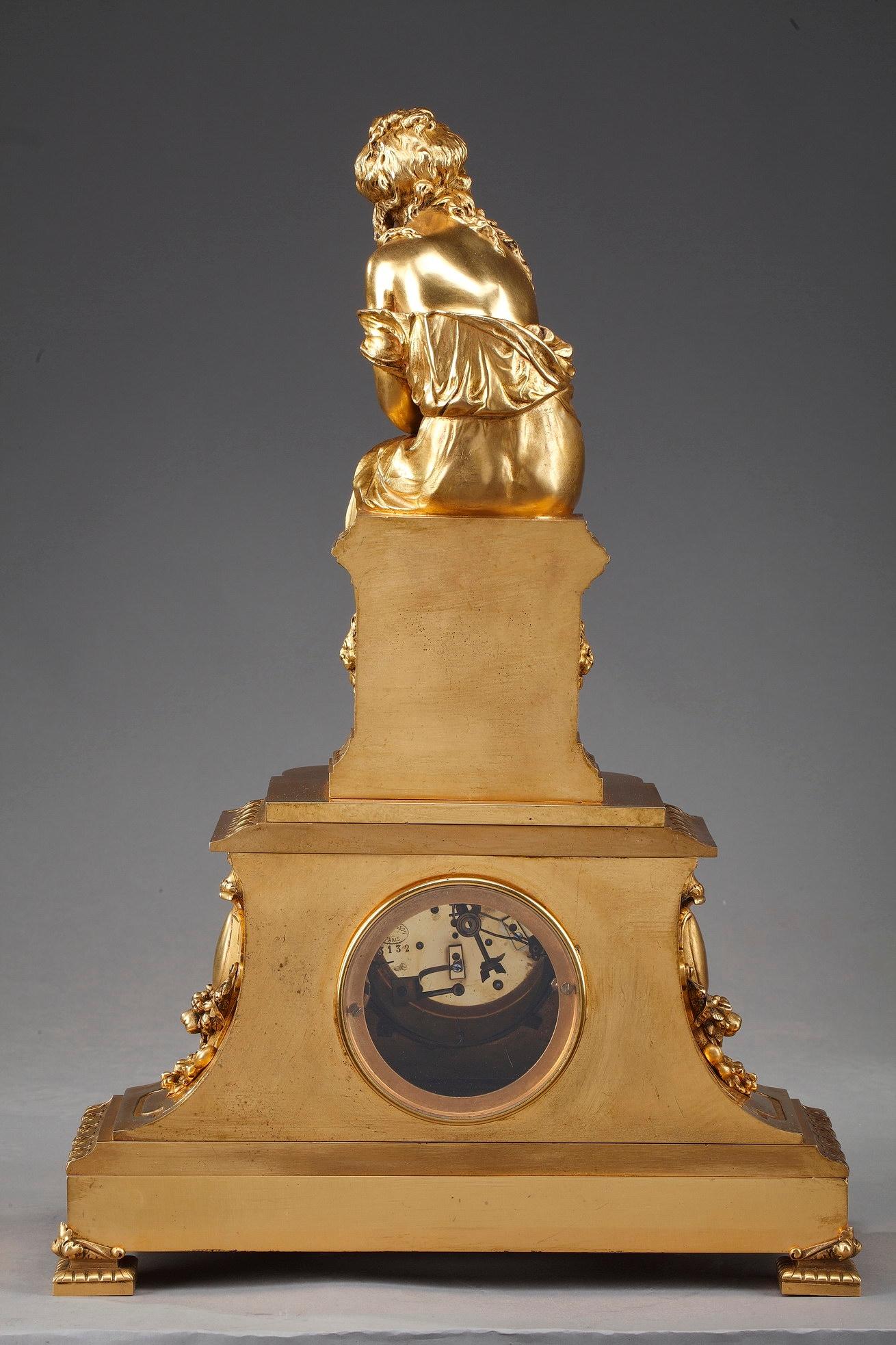 19th Century Figural Mantel Clock by Pierre Le Masson, Paris 12