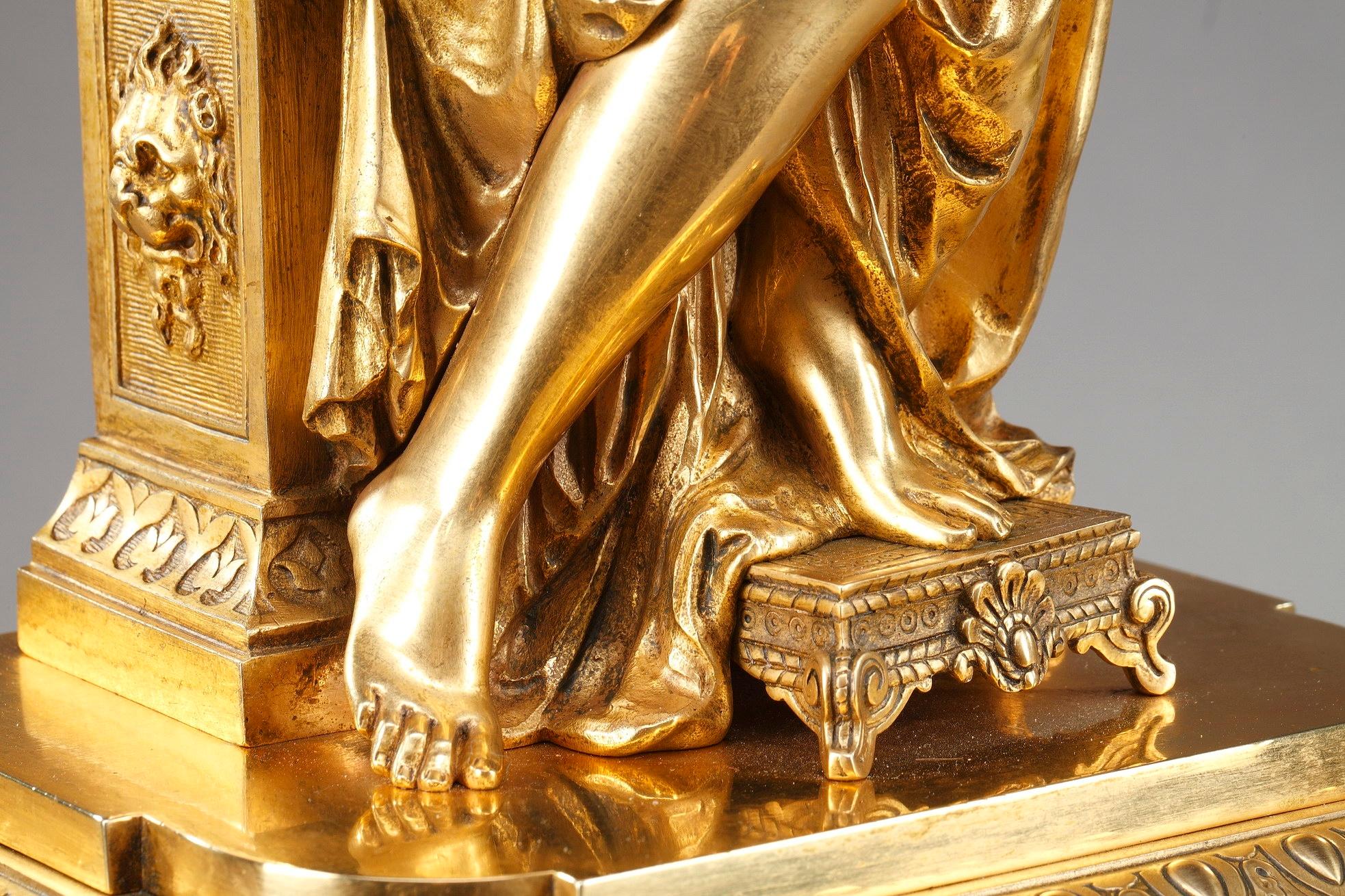 19th Century Figural Mantel Clock by Pierre Le Masson, Paris 1