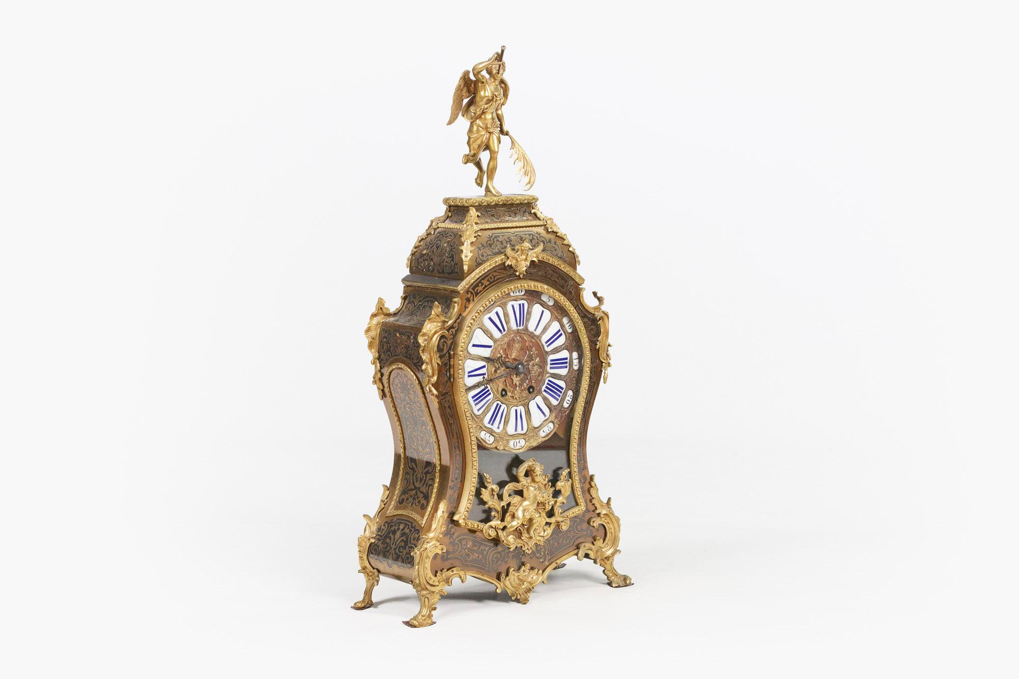 European 19th Century Figural Mantle Clock For Sale