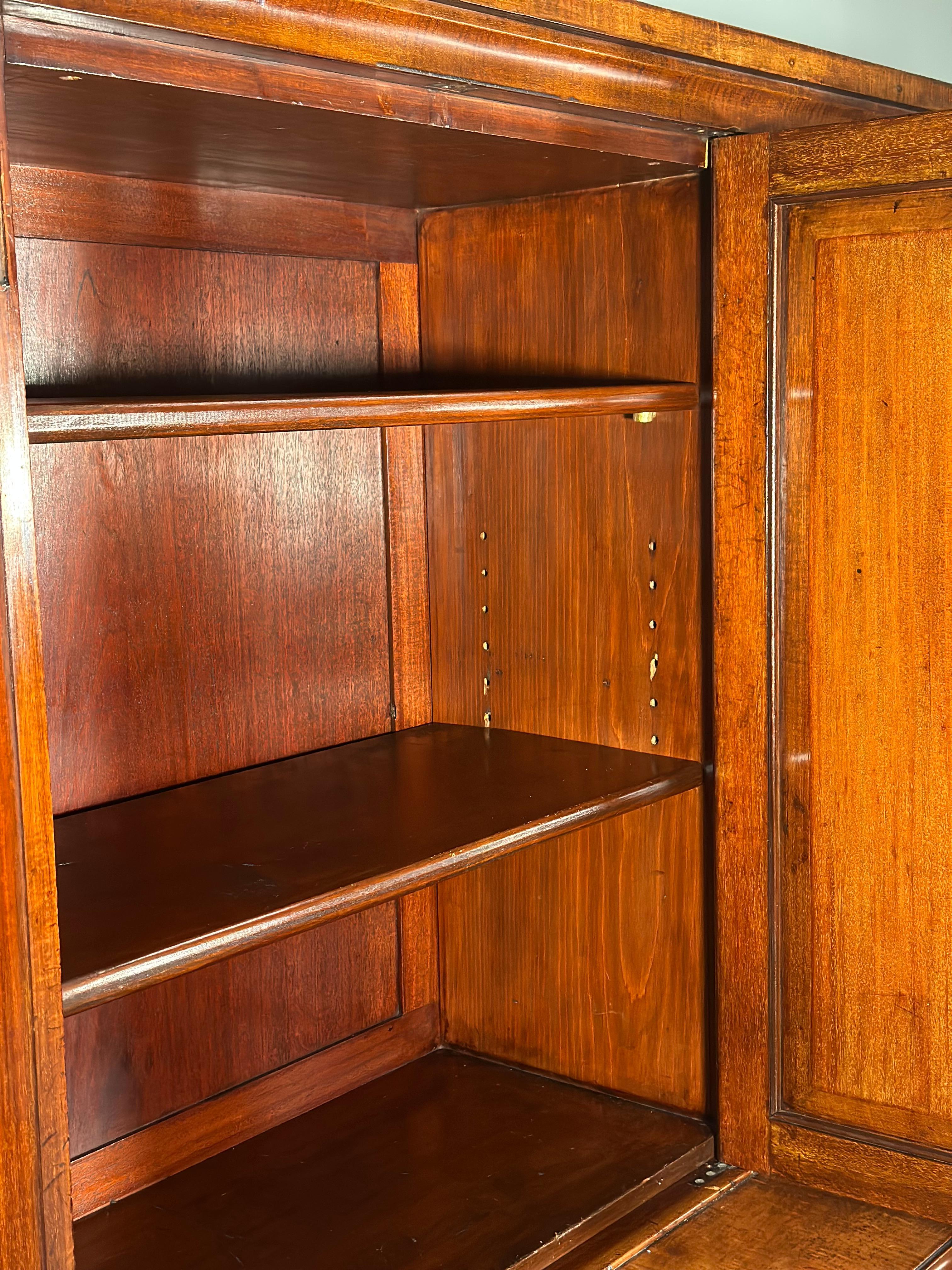 Victorian 19th Century Figured Mahogany Housekeeper Cupboard