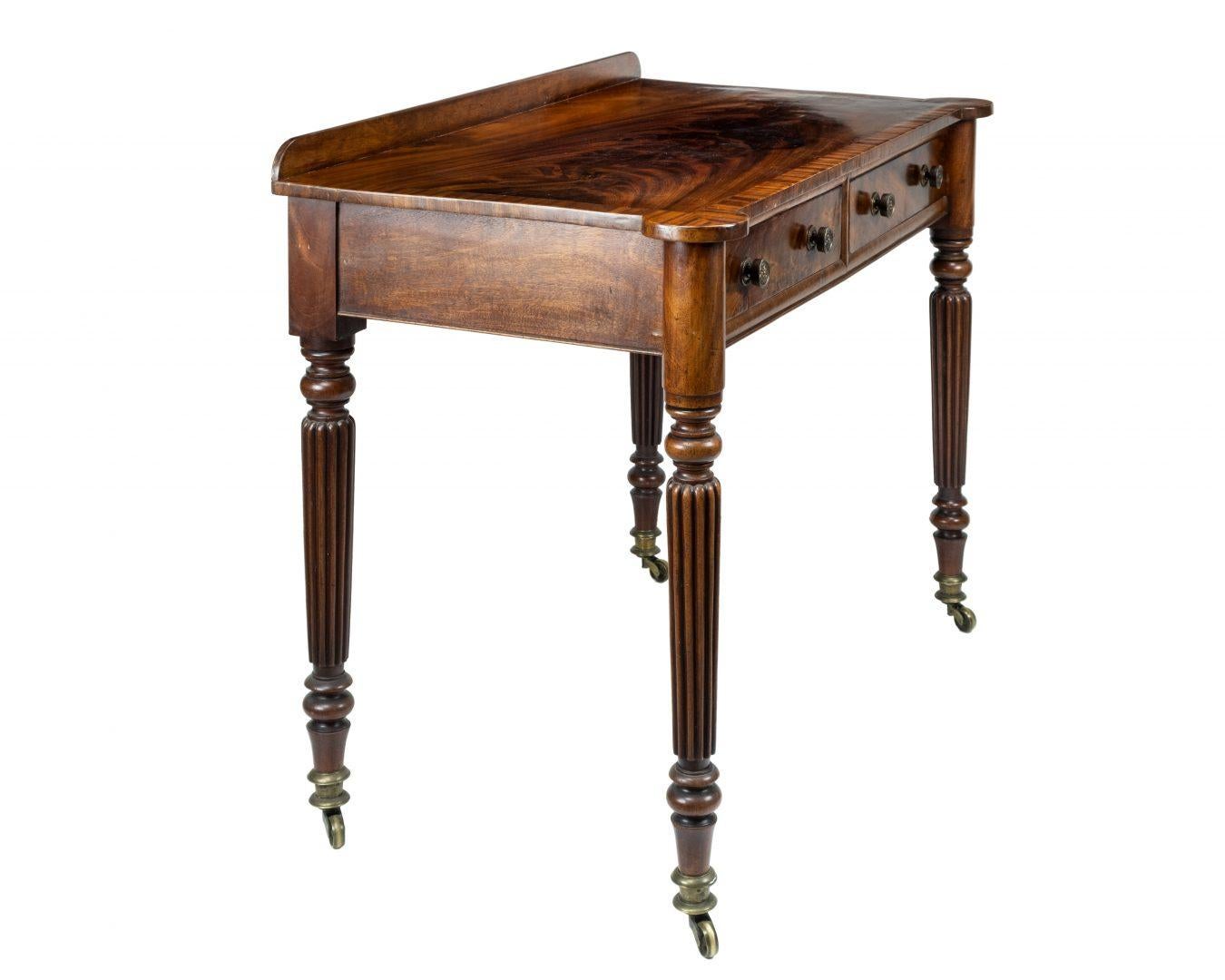 Early 19th Century 19th Century Figured Mahogany Side Table Attributed to Gillows