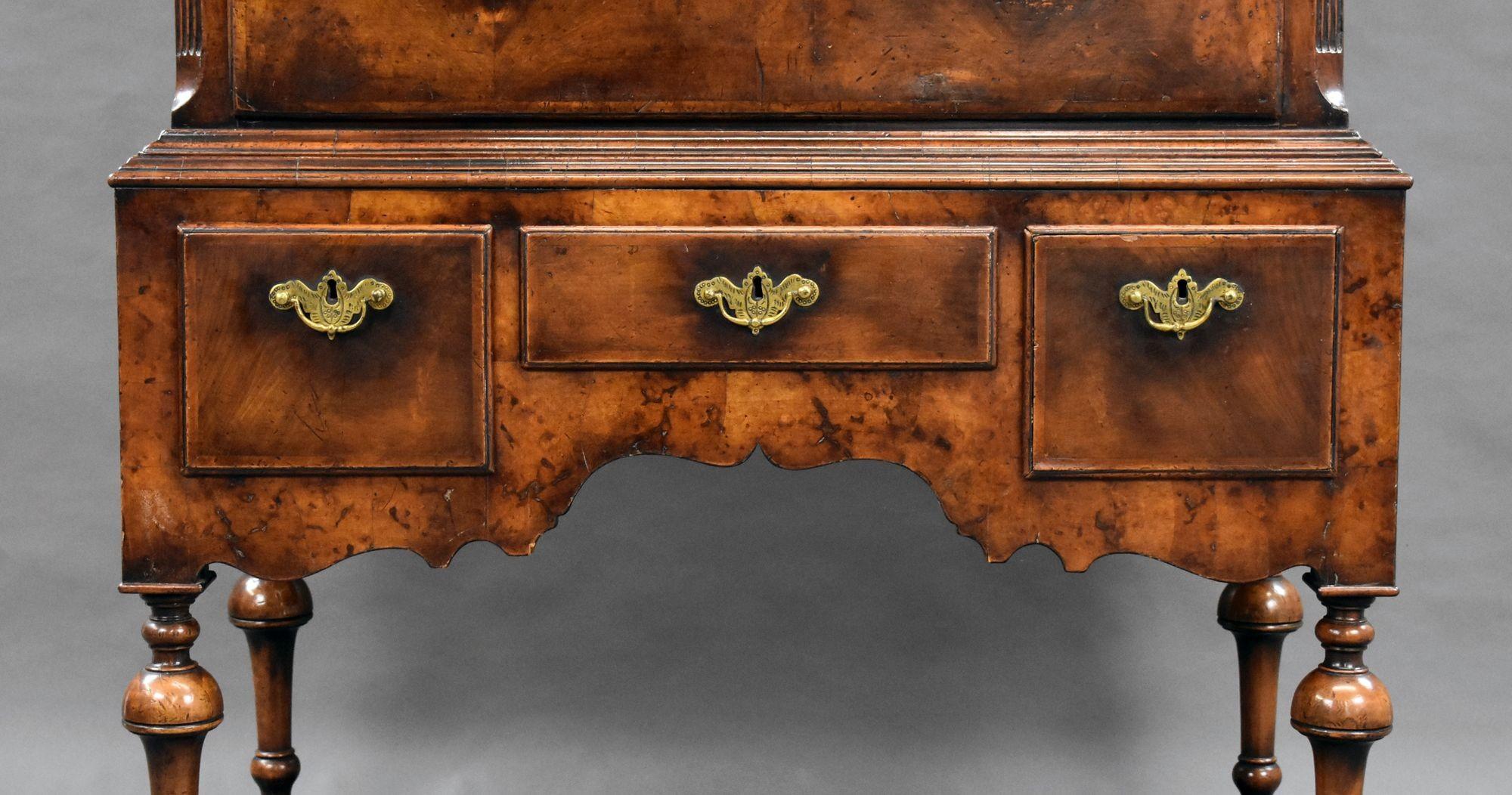 19th Century Figured Walnut Chest on Stand For Sale 6