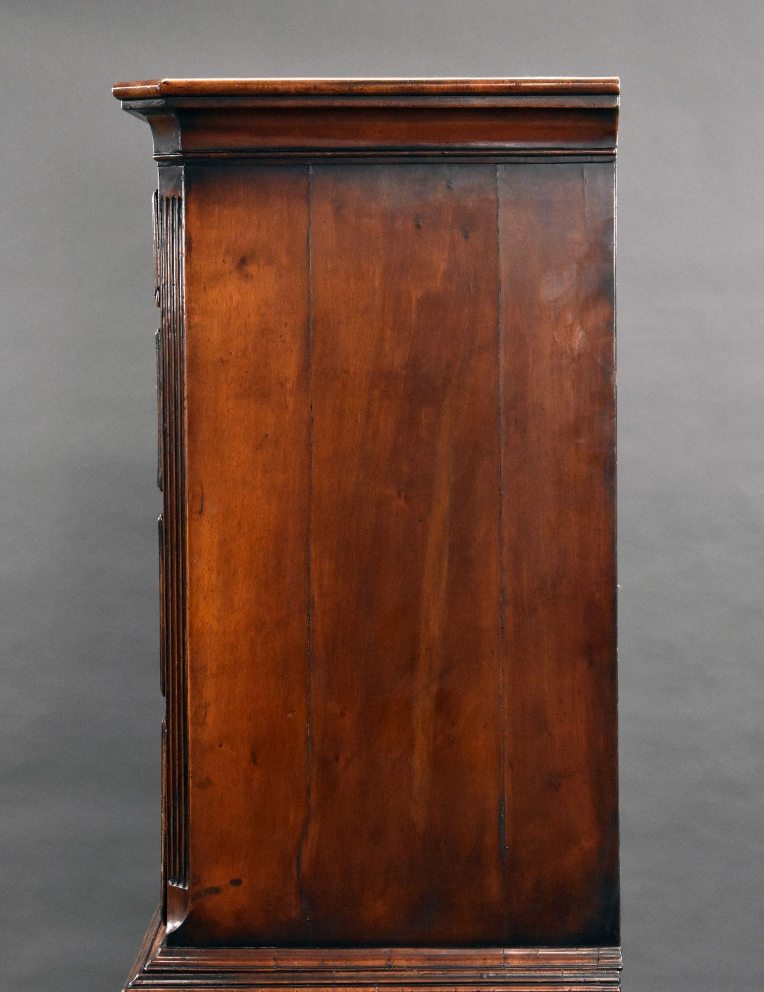 19th Century Figured Walnut Chest on Stand For Sale 12