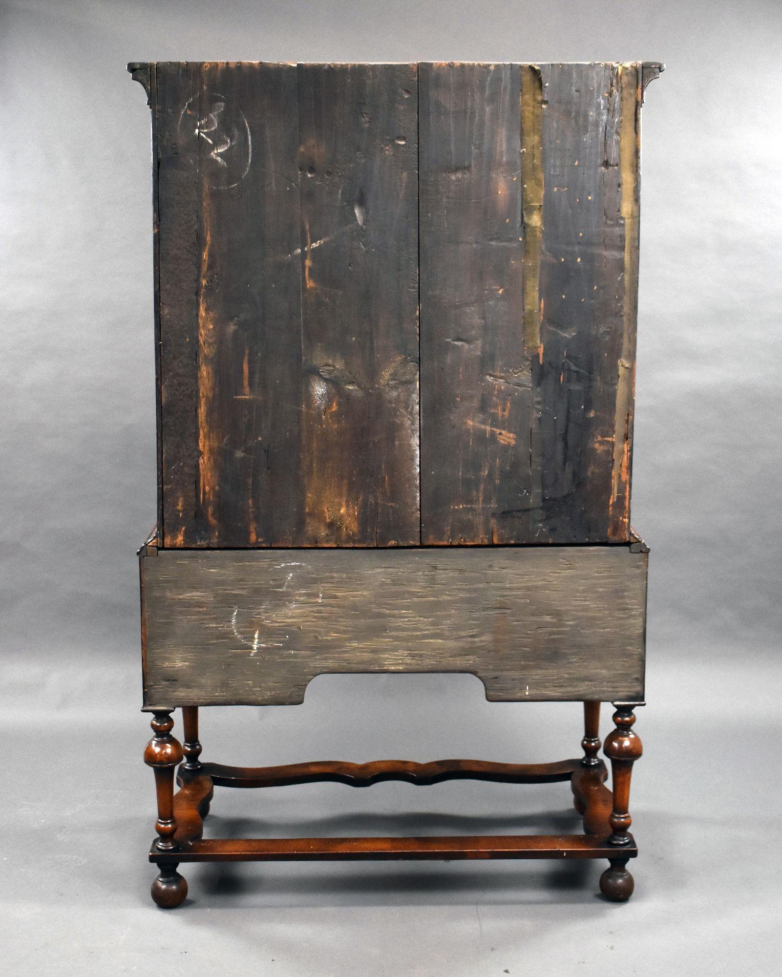 19th Century Figured Walnut Chest on Stand For Sale 2
