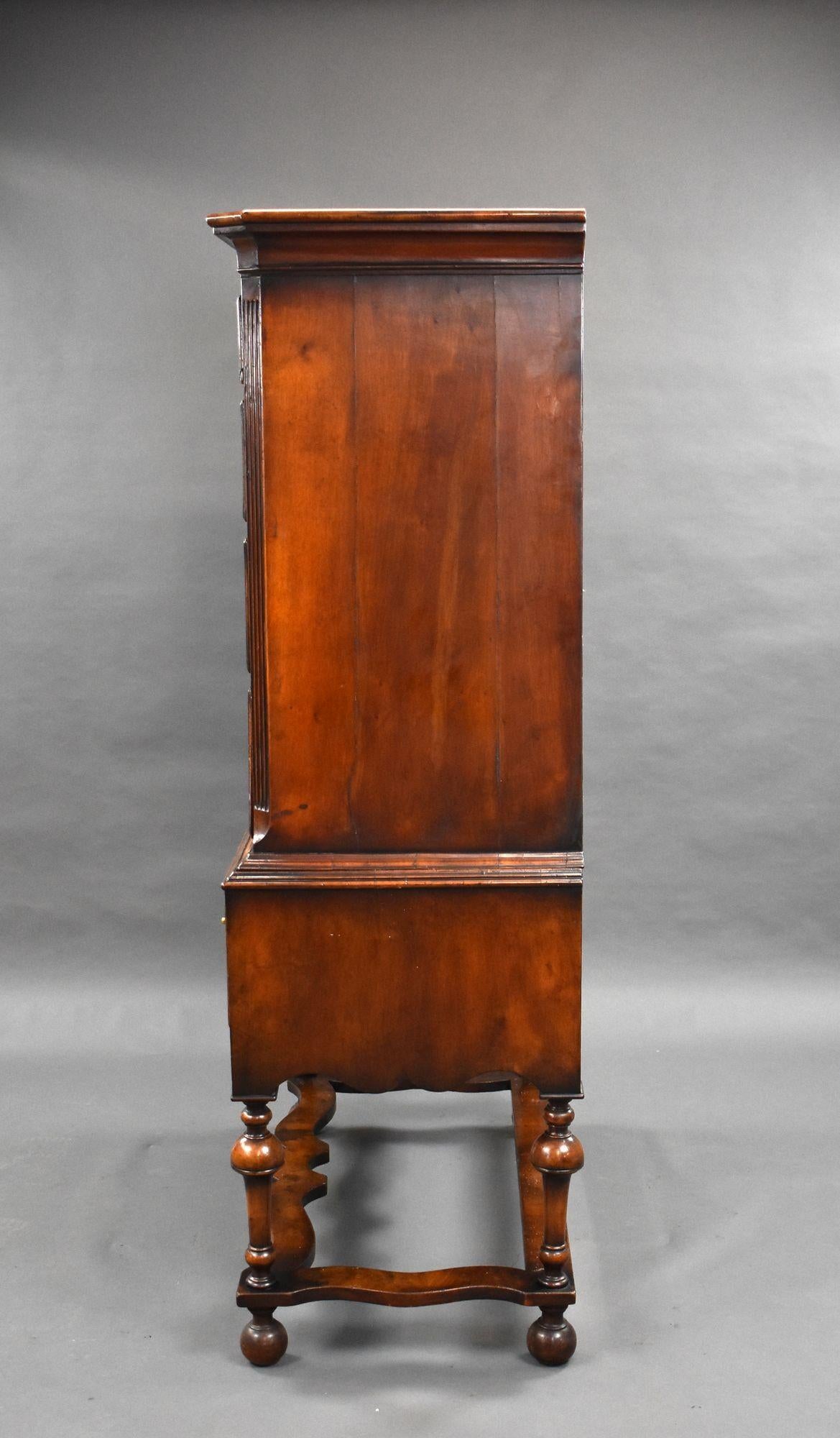 19th Century Figured Walnut Chest on Stand For Sale 3