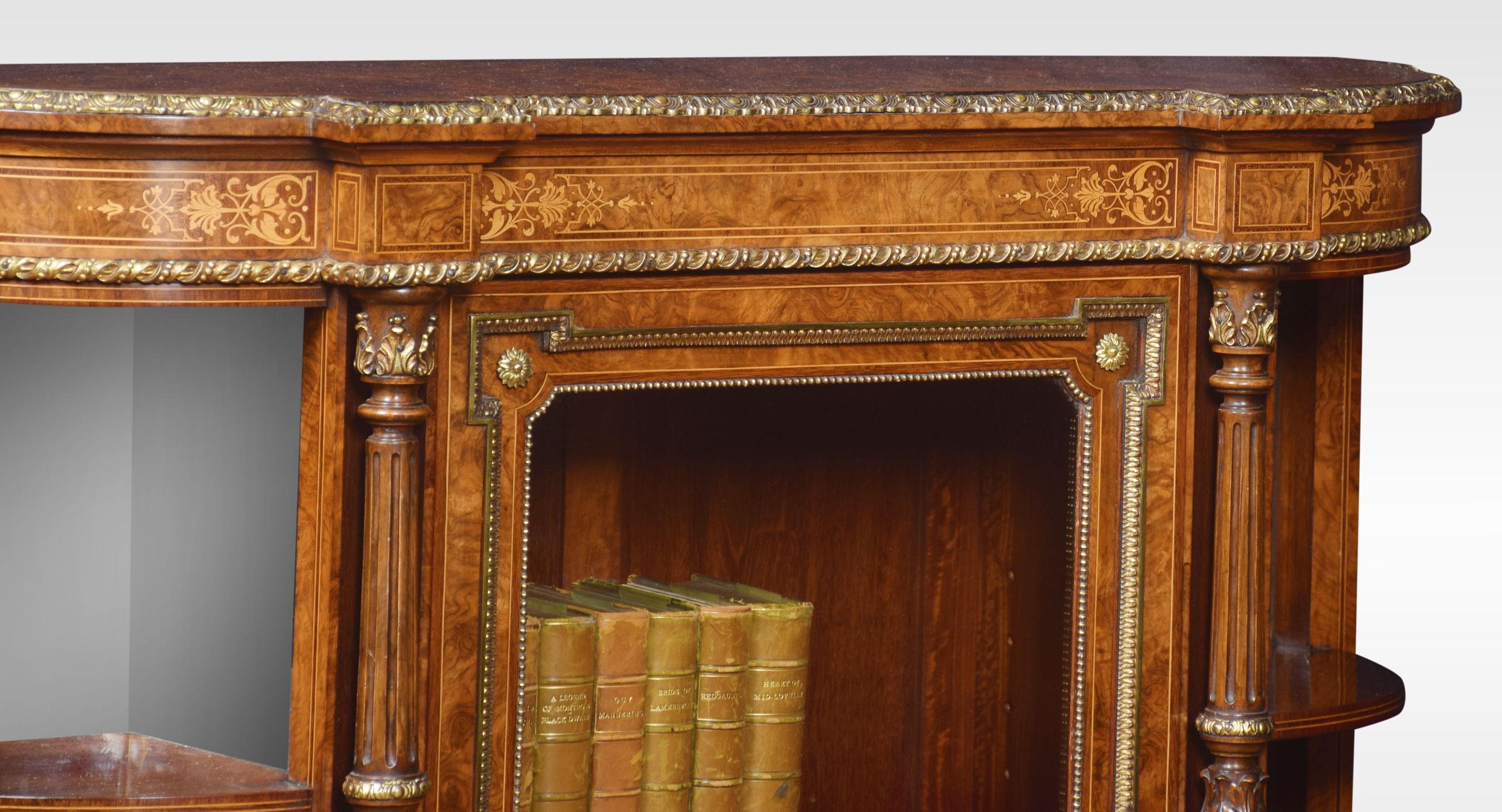 19th Century Figured Walnut Credenza of Small Proportions For Sale 1