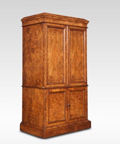 19th Century Figured Walnut Music Cabinet