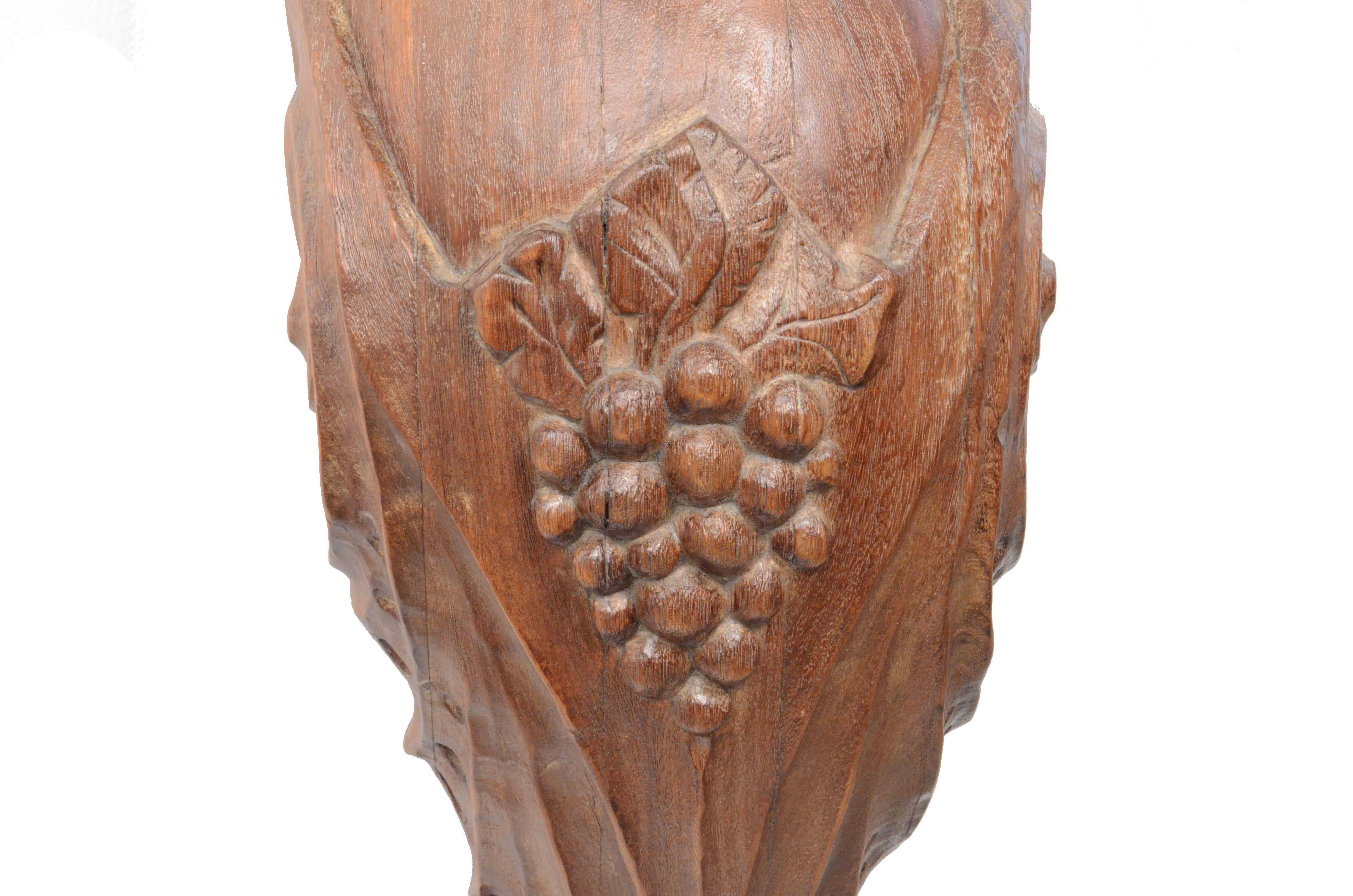 Late 19th Century 19th Century Carved Ship Figurehead Oak Wood Female Figure Antique Maritime For Sale