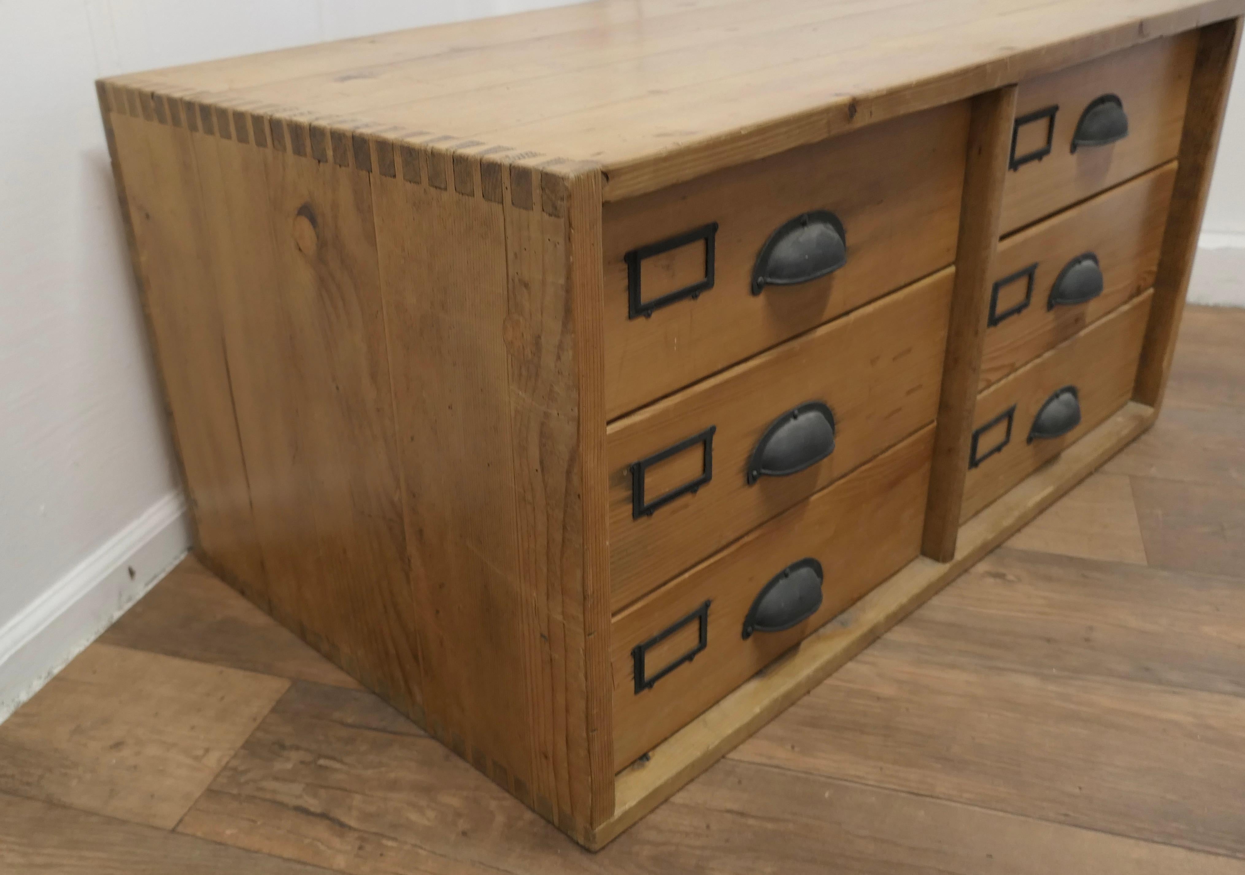 19th Century Filing Cabinet Drawers, Coffee Table    In Good Condition For Sale In Chillerton, Isle of Wight