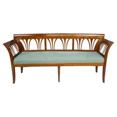 19th Century Fine Biedermeier Cherry Bench. Vienna, c. 1825.
